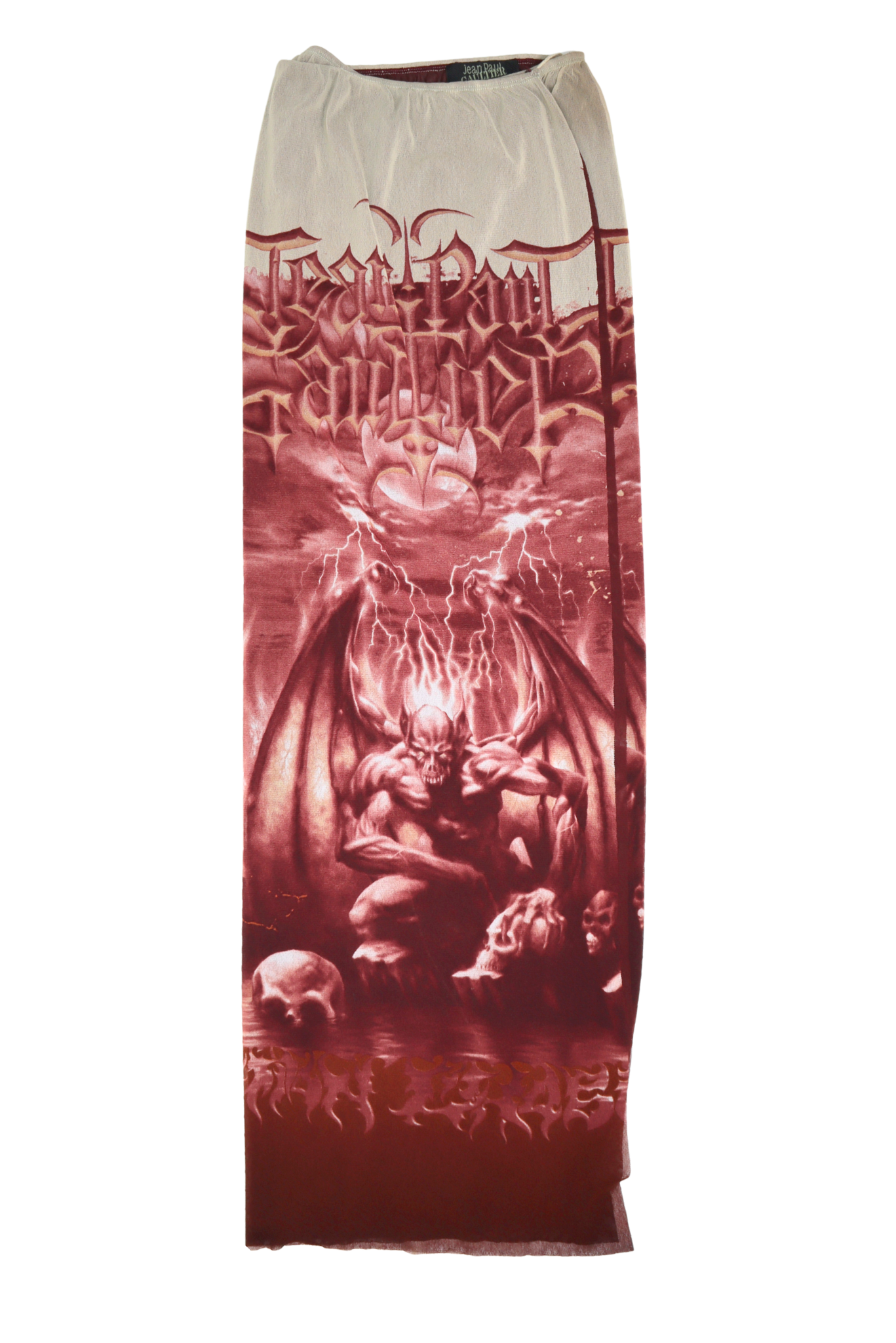 スカート 2001ss jean paul gaultier GARGOYLE SKIRT Vintage Jean Paul Gaultier S/S 2001 Wrapped Mesh Gargoyle Skirt