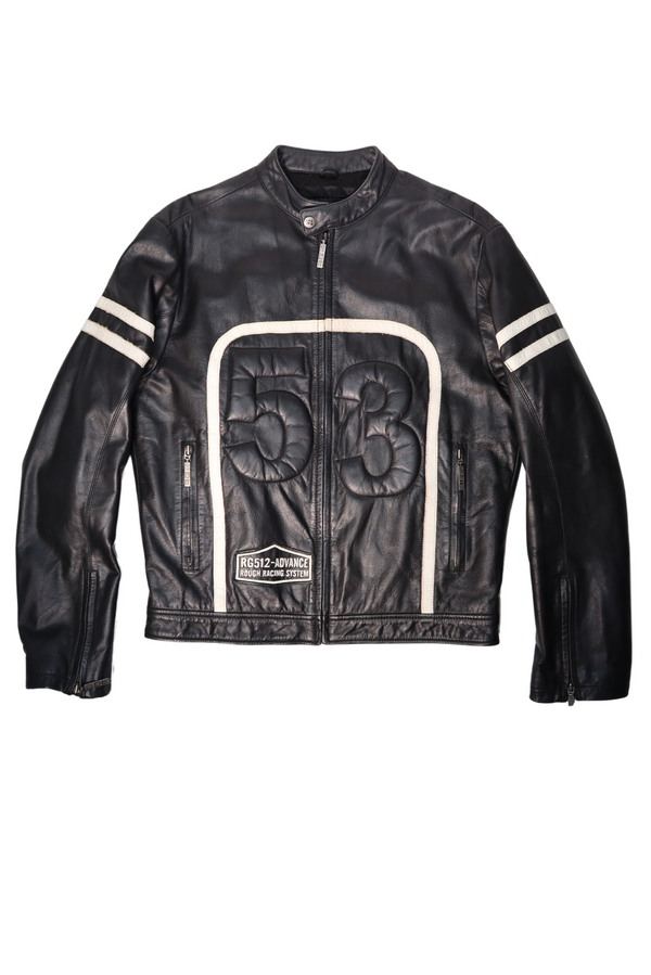 Leather Racing Moto Jacket