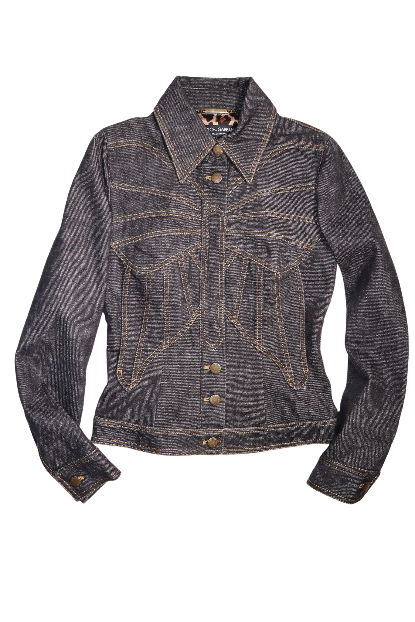SS2002 Dolce & Gabbana Butterfly Dark Denim Jacket