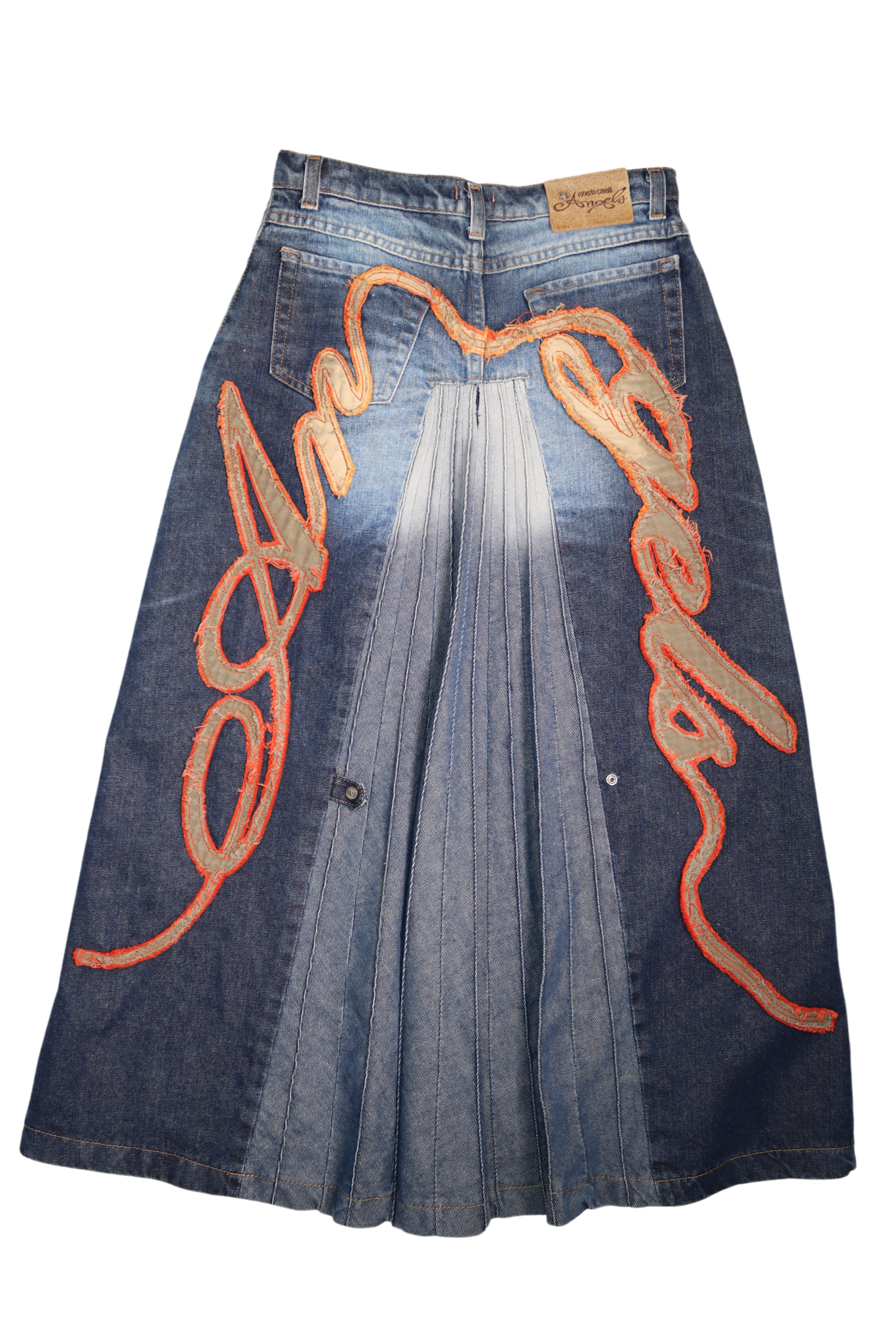 Roberto Cavalli Angels Denim Maxi Skirt