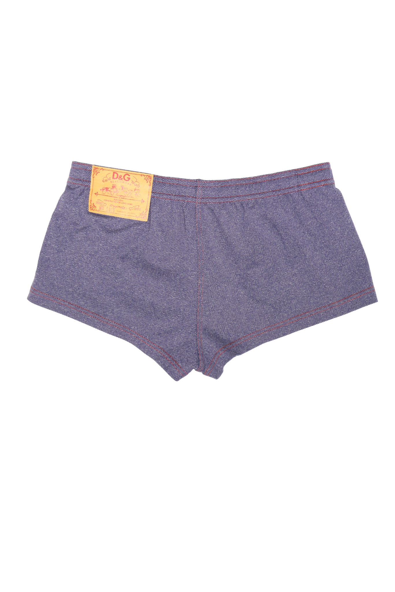 Vintage Dolce & Gabbana Denim Printed Mirco Shorts