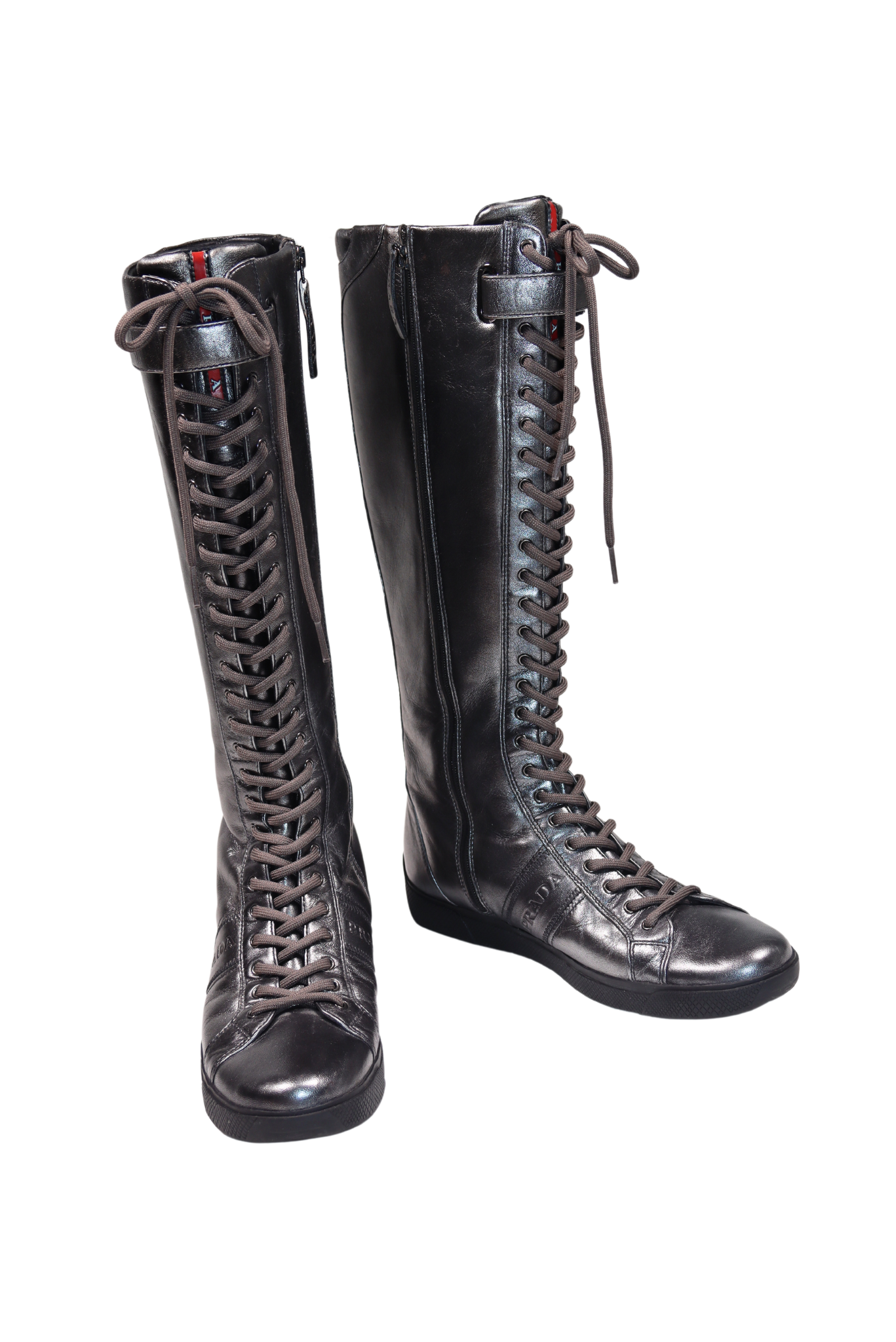 靴 Archive Prada square zip leather boots Prada Iconic 靴 Archive Prada square zip leather boots Prada Iconic