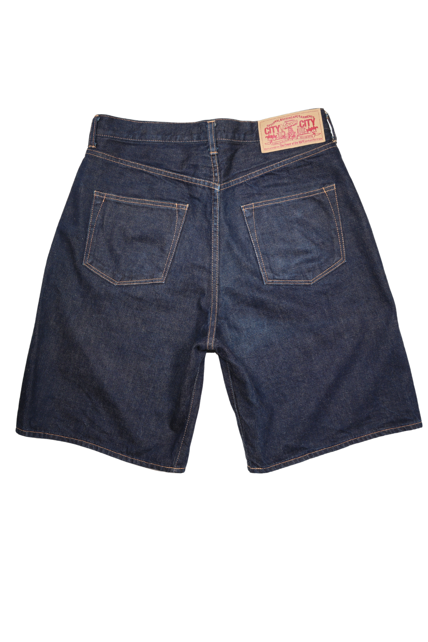 Bape White Star Denim Shorts