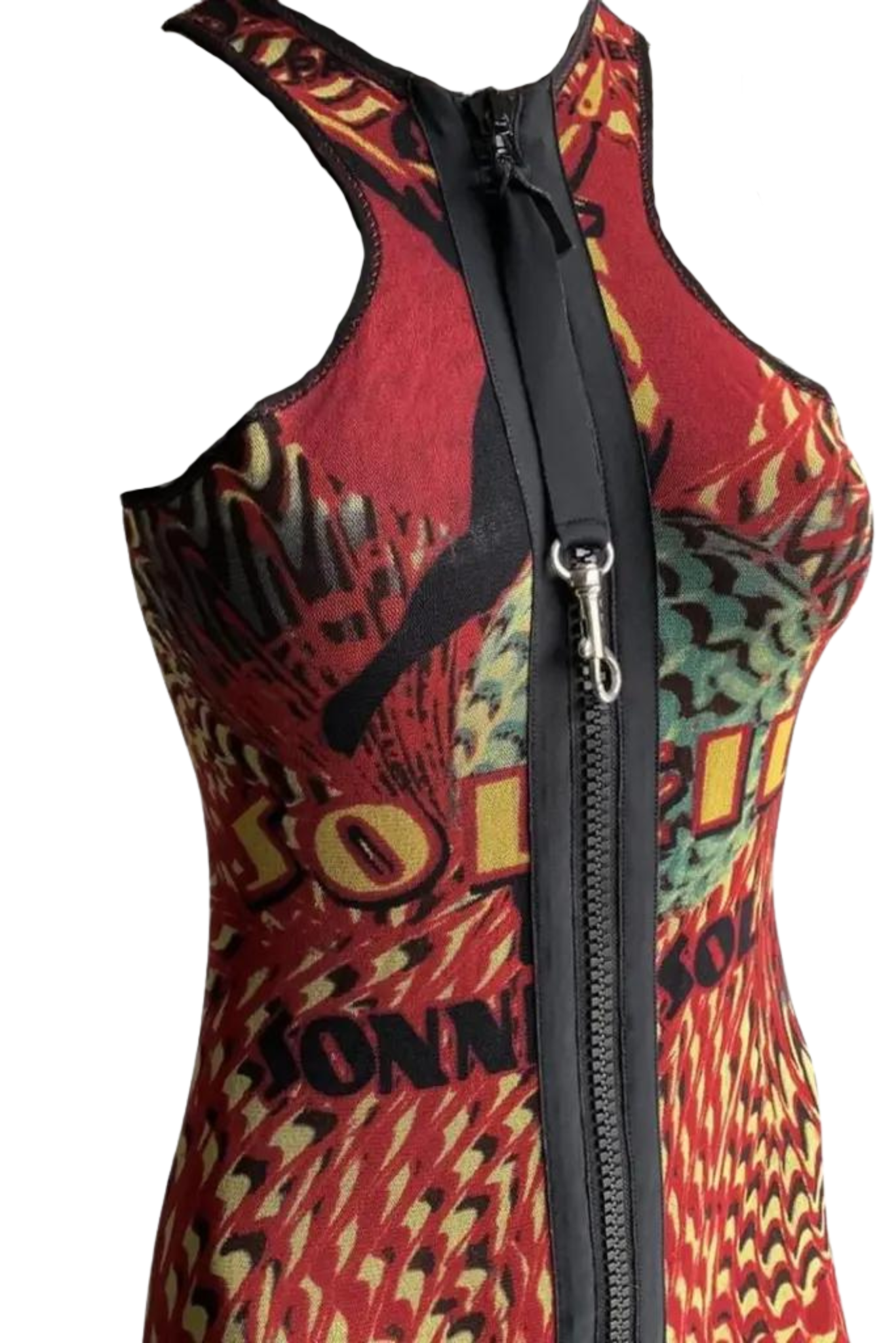 Jean Paul Gaultier Soleil S/S 1999 Amour au Soleil Mesh Maxi Dress
