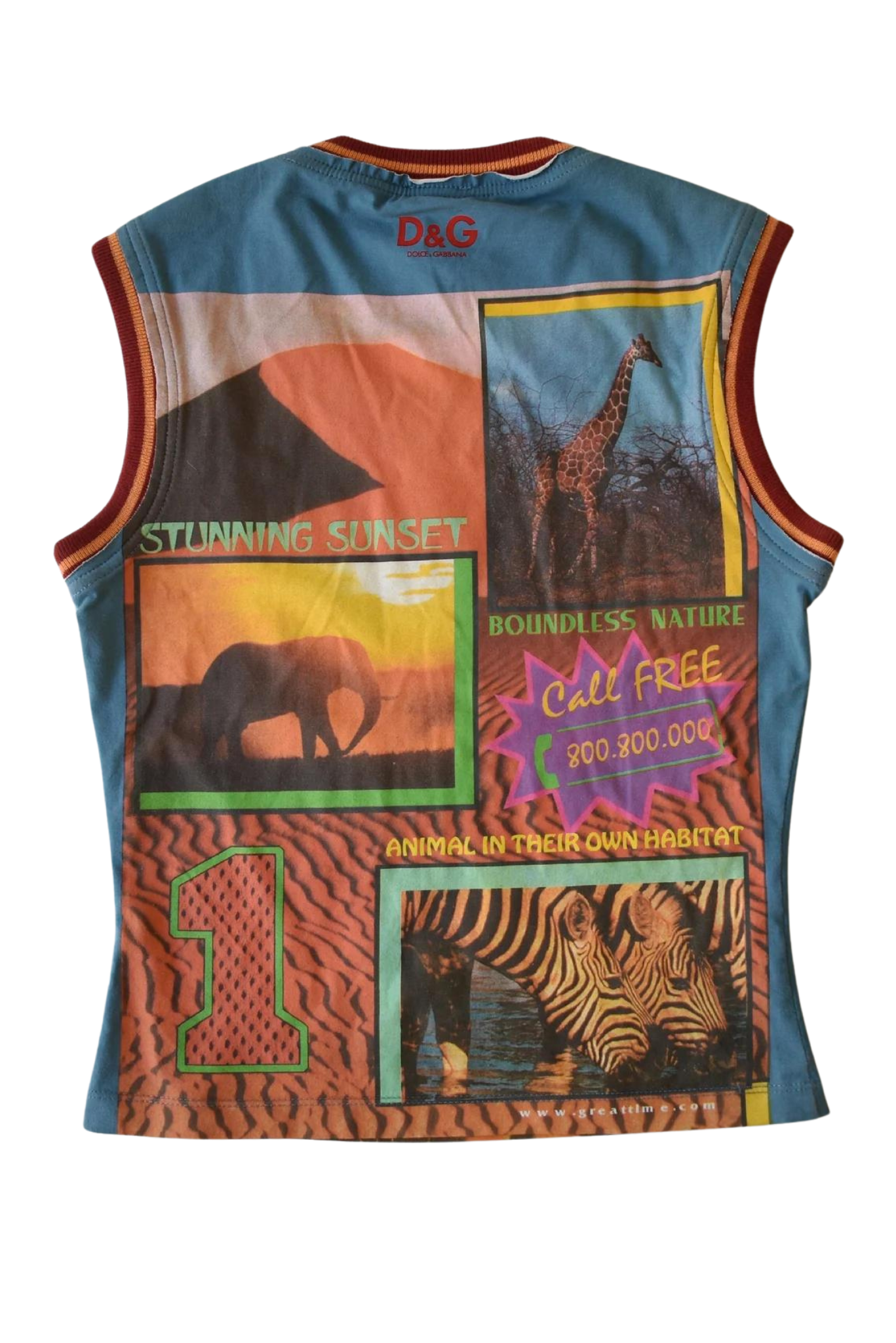 Dolce Gabbana D&G 2003 Golden Safari Tee