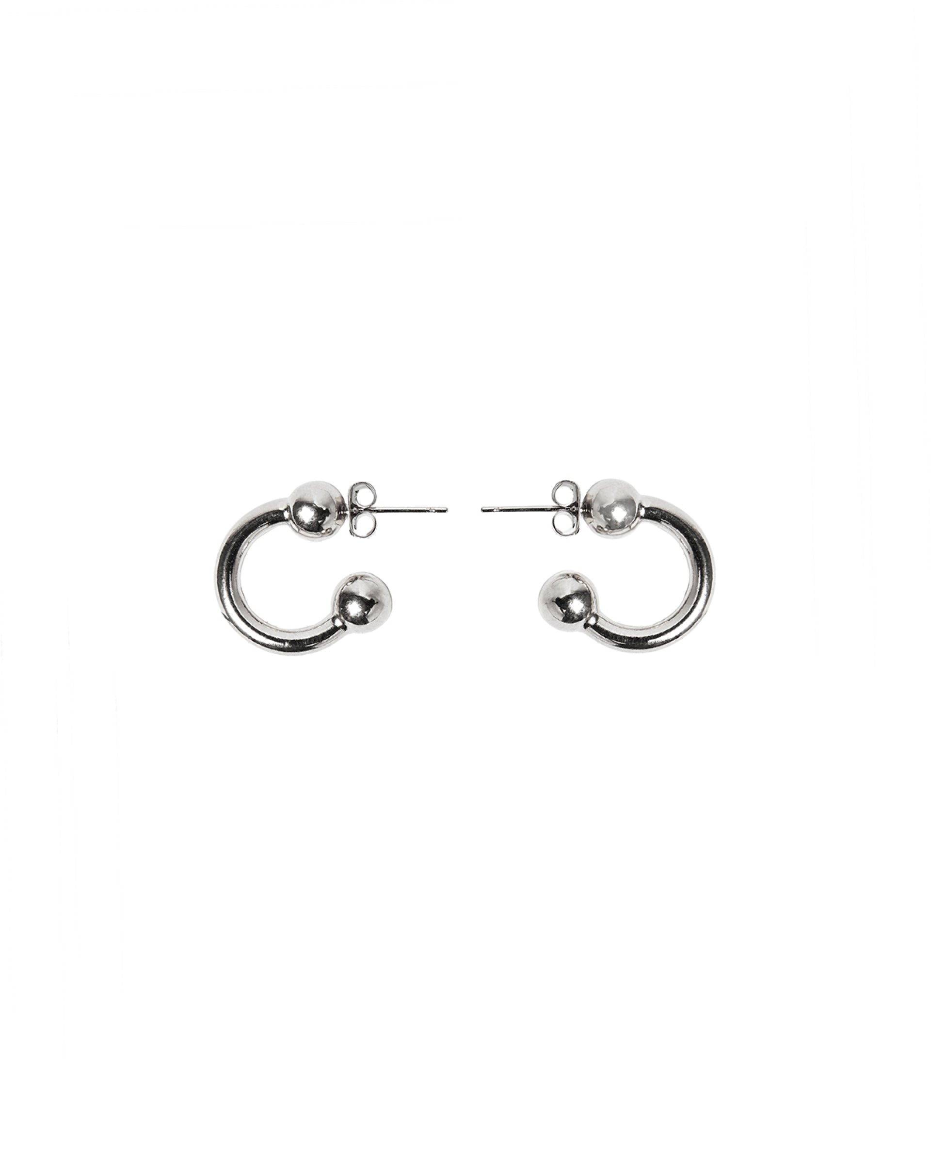 Justine Clenquet Devon Small Earrings in Silver