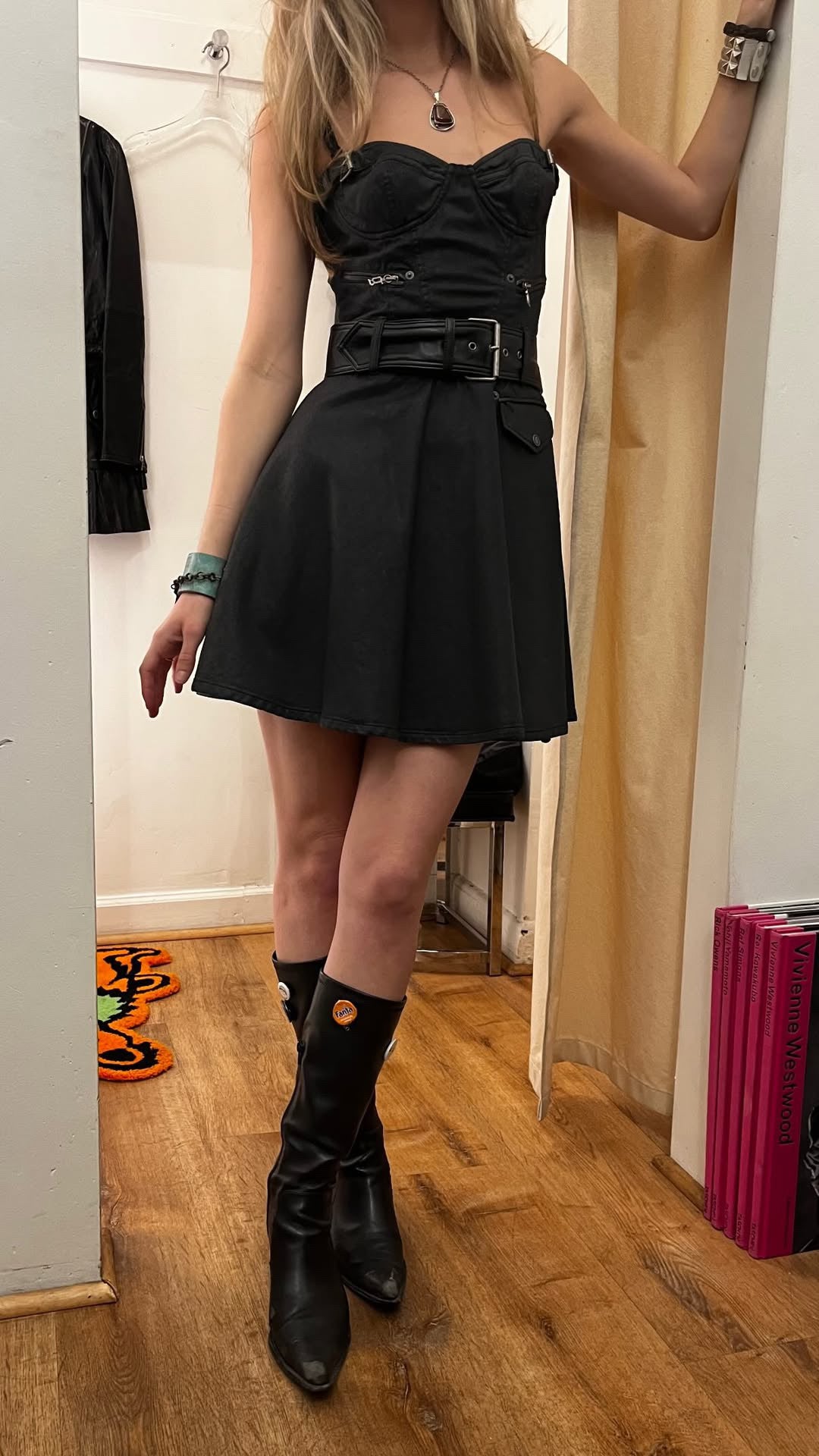 2011 John Galliano Rare Goth Moto Dress