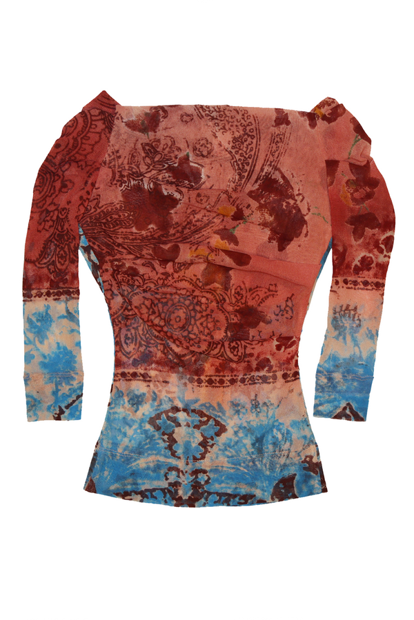 Roberto Cavalli Button Off The Shoulders Printed Top