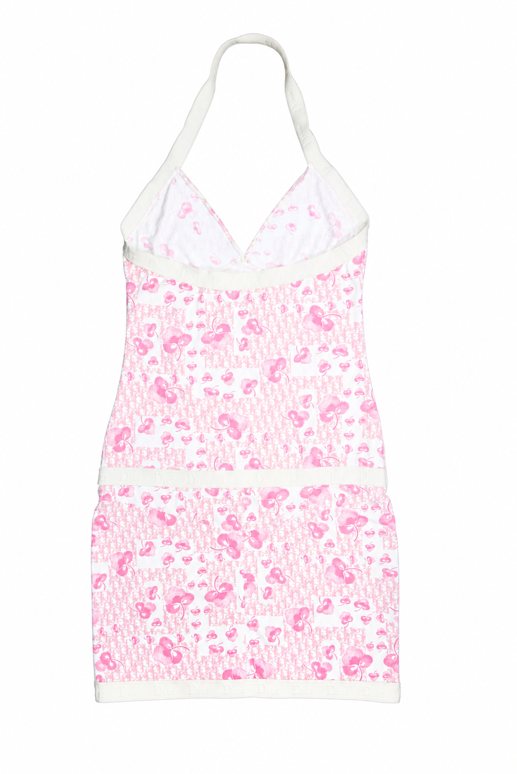 Vintage 2005 Christian Dior Cherry Blossom Halter Dress