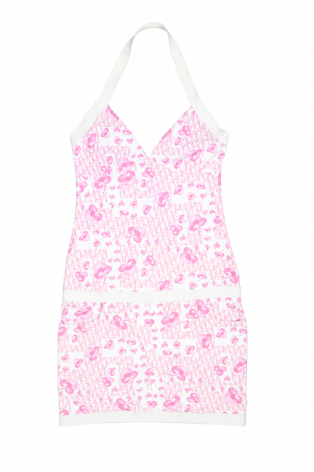 Vintage 2005 Christian Dior Cherry Blossom Halter Dress
