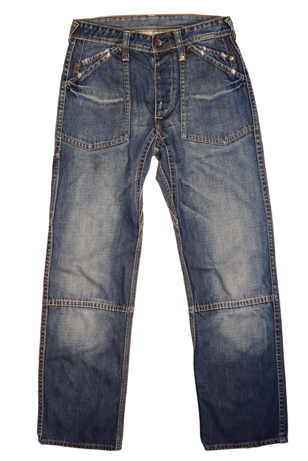 Evisu Genes Carpenter Jeans Seagull Pocket