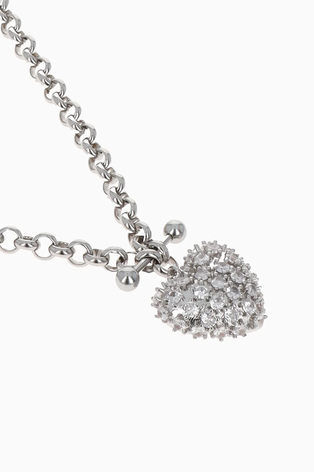 Justine Clenquet Heart Crystal Necklace