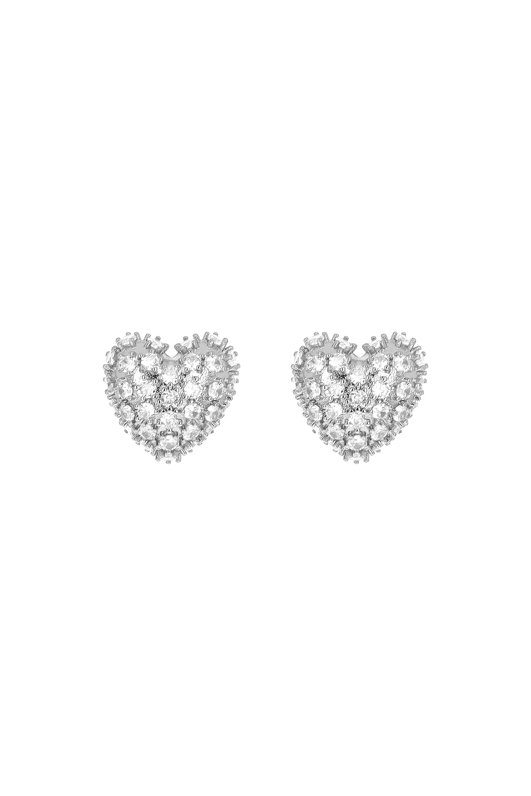 Justine Clenquet Heart Crystal Earrings