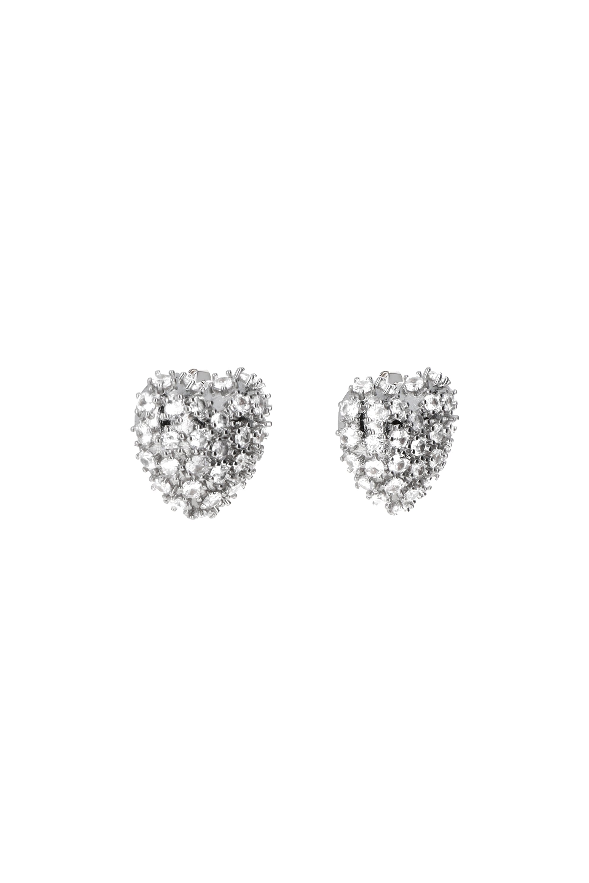 Justine Clenquet Heart Crystal Earrings