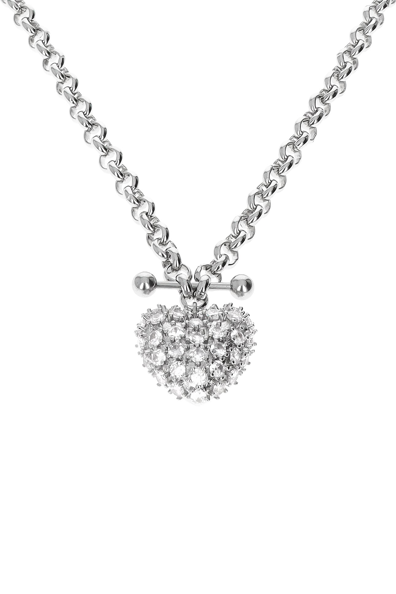 Justine Clenquet Heart Crystal Necklace