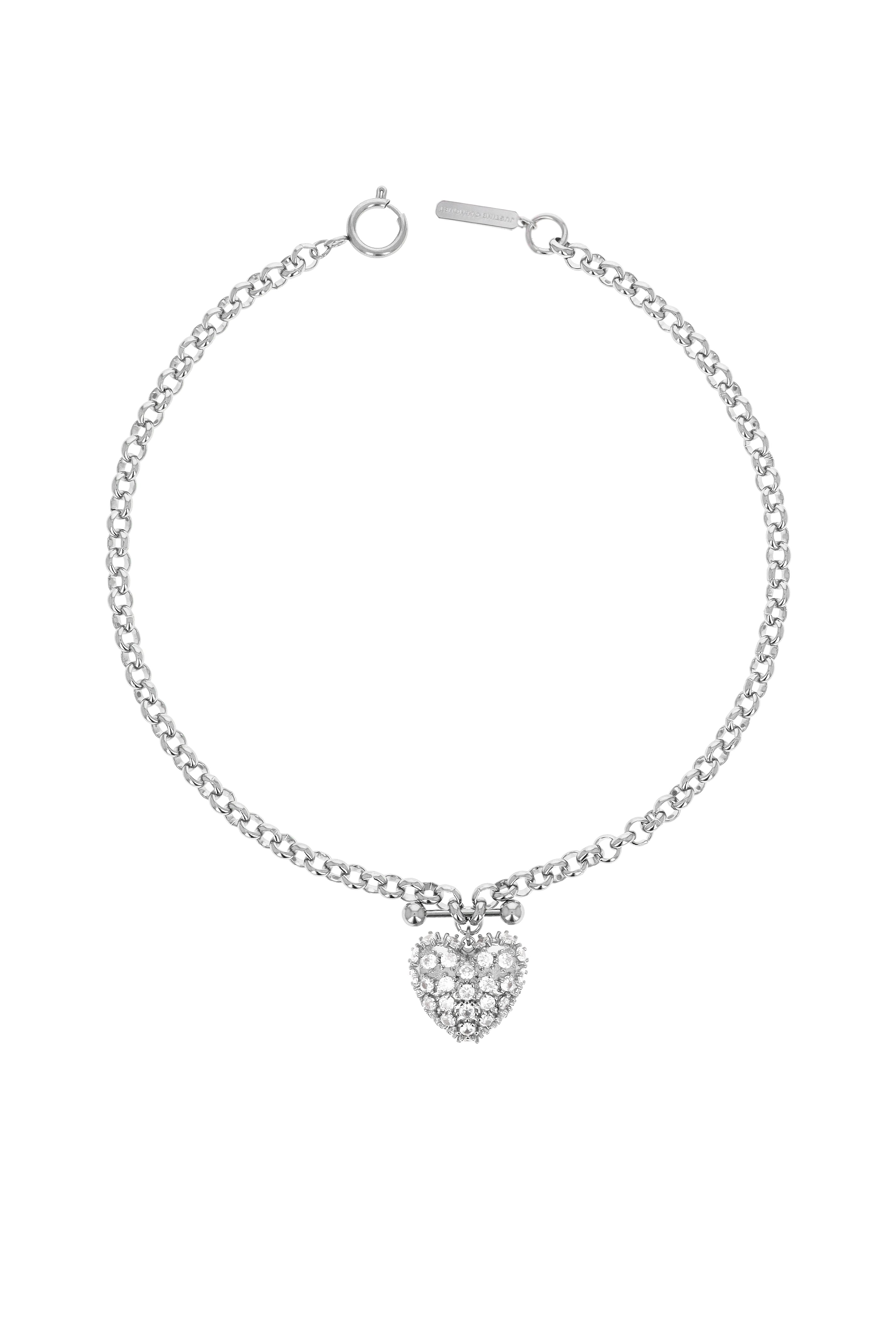 Justine Clenquet Heart Crystal Necklace