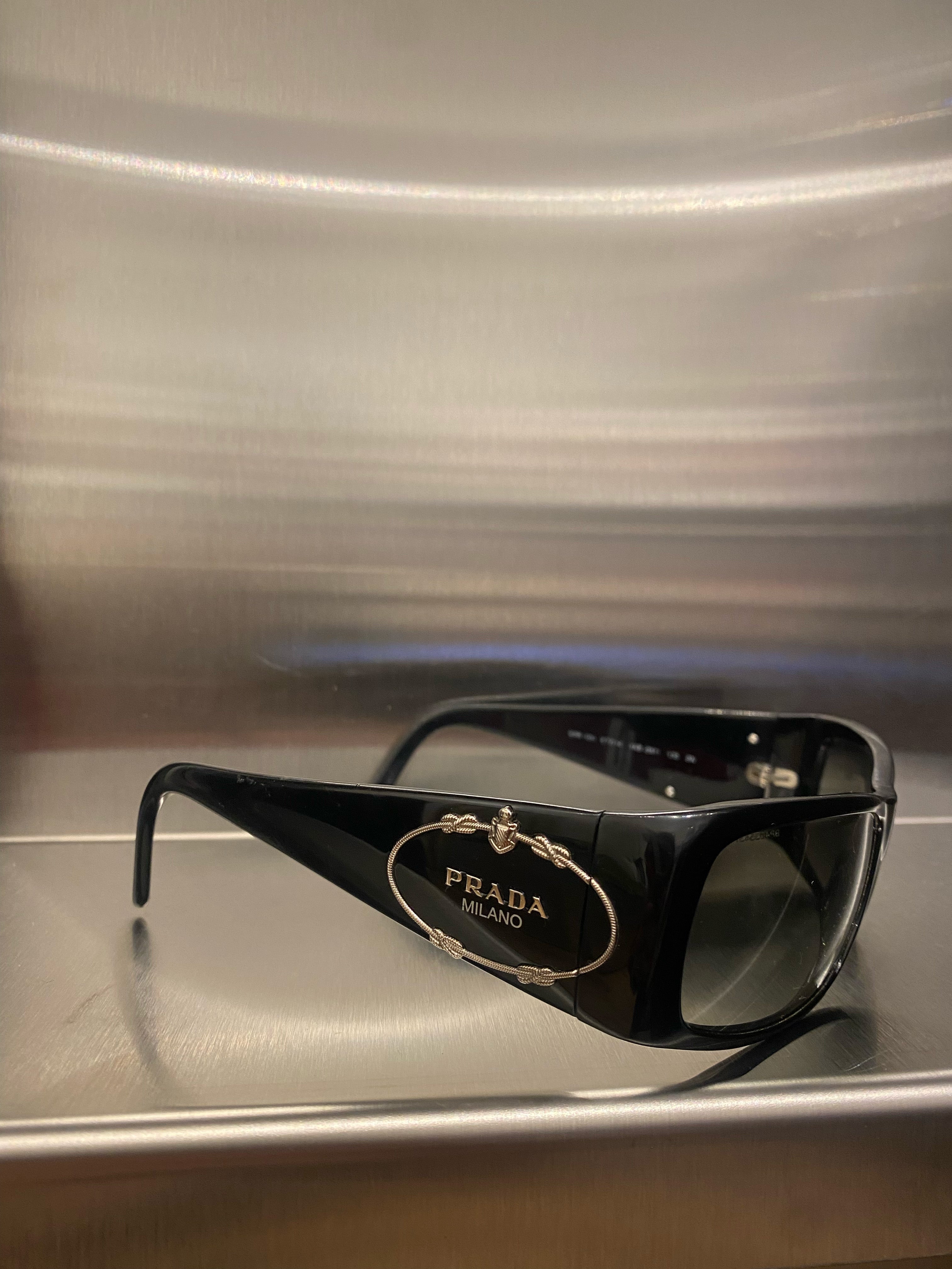 Prada Chunky Frame Logo Sunglasses