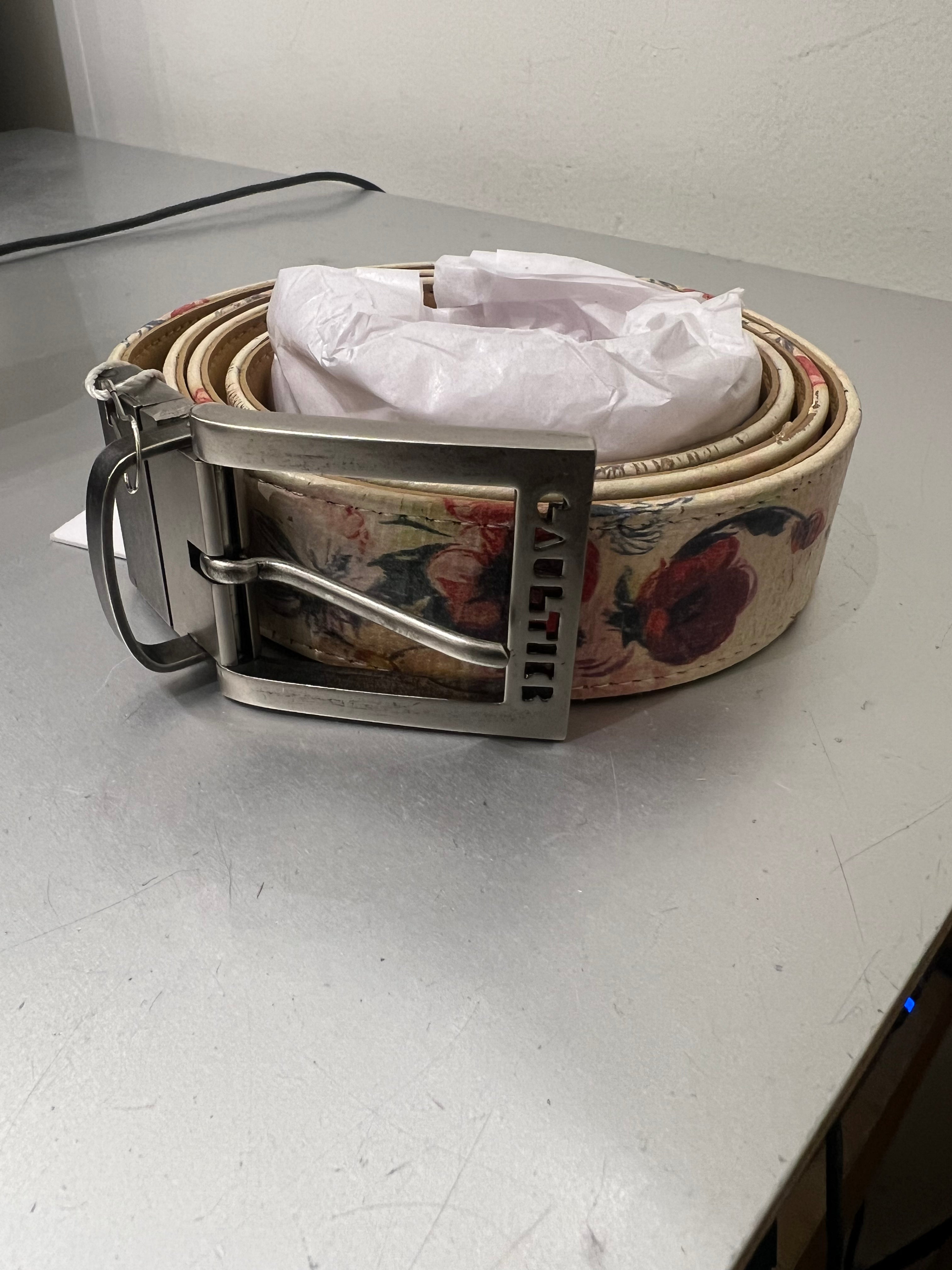 Vintage Jean Paul Gaultier Logo Floral Belt