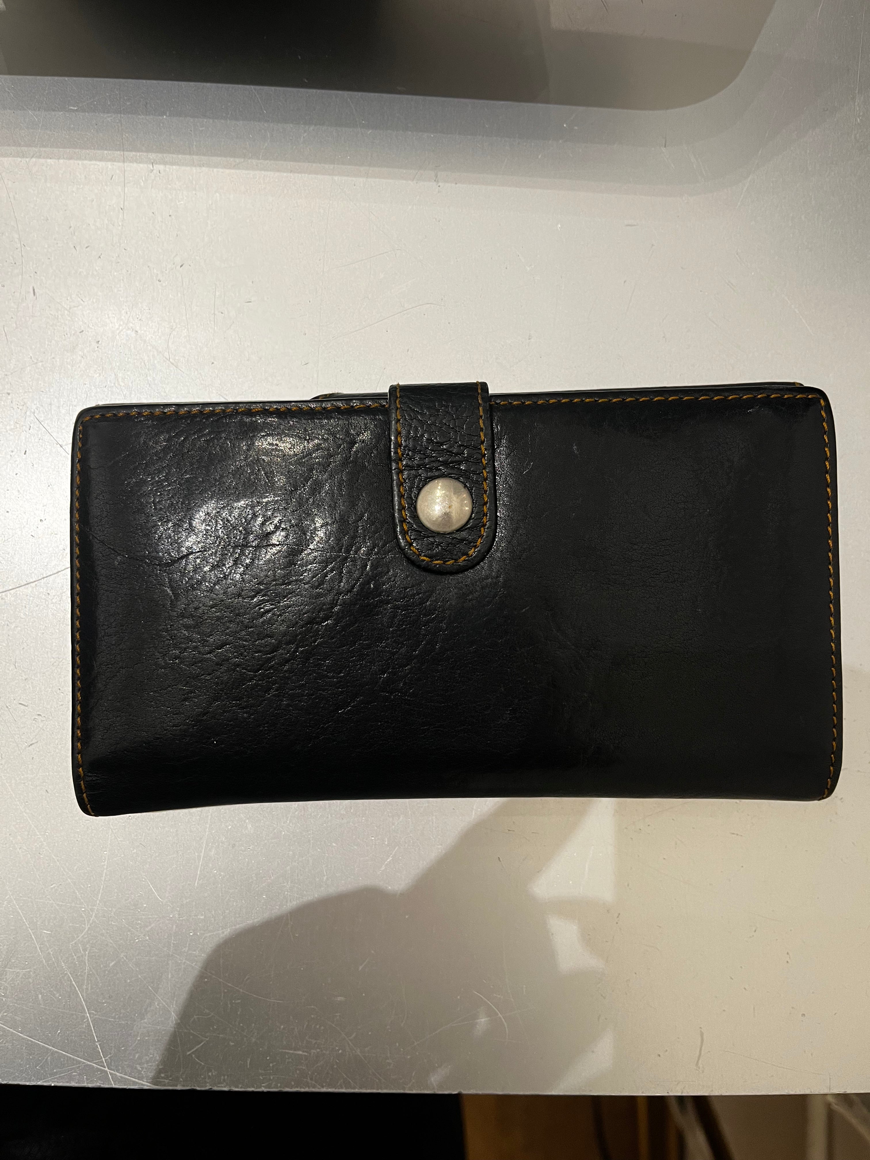 Vintage Dior Gaucho Saddle Silver Buckle Wallet