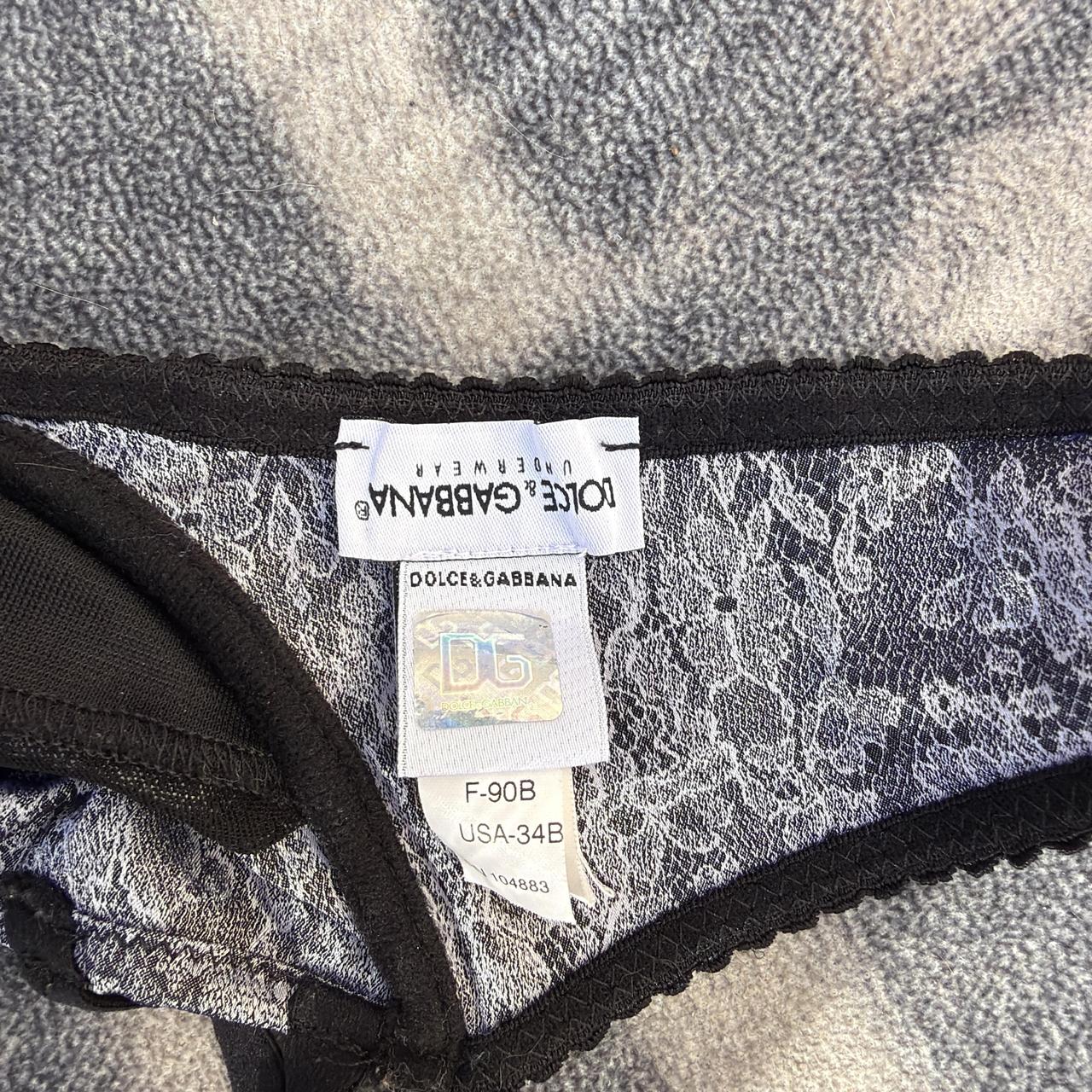 Vintage Dolce & Gabana Silver Printed Bra