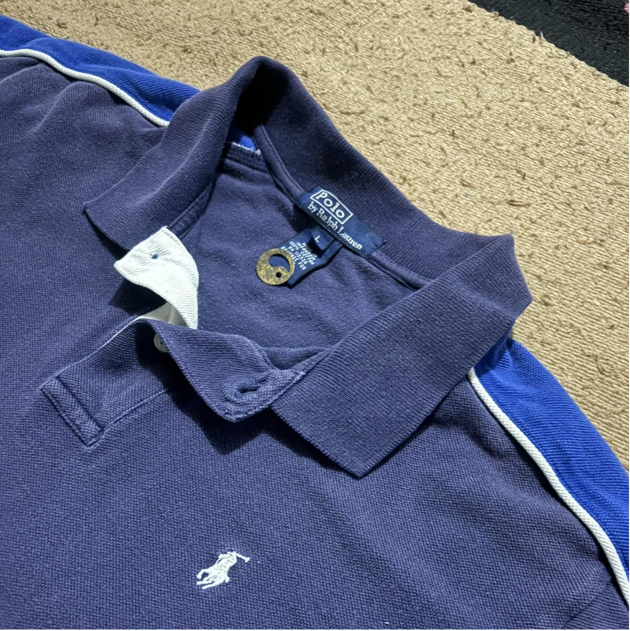 Ralph Lauren Navy Shoulder POLO Shirt
