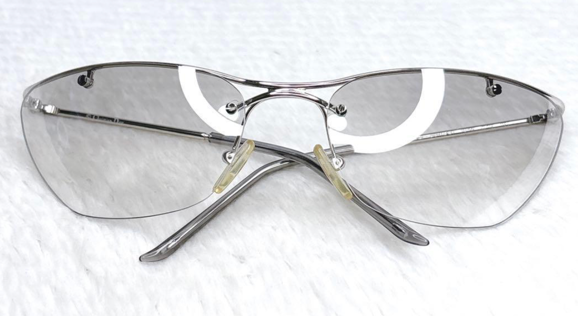 Christian Dior 1990s Flash Silver Frame Sunglasses