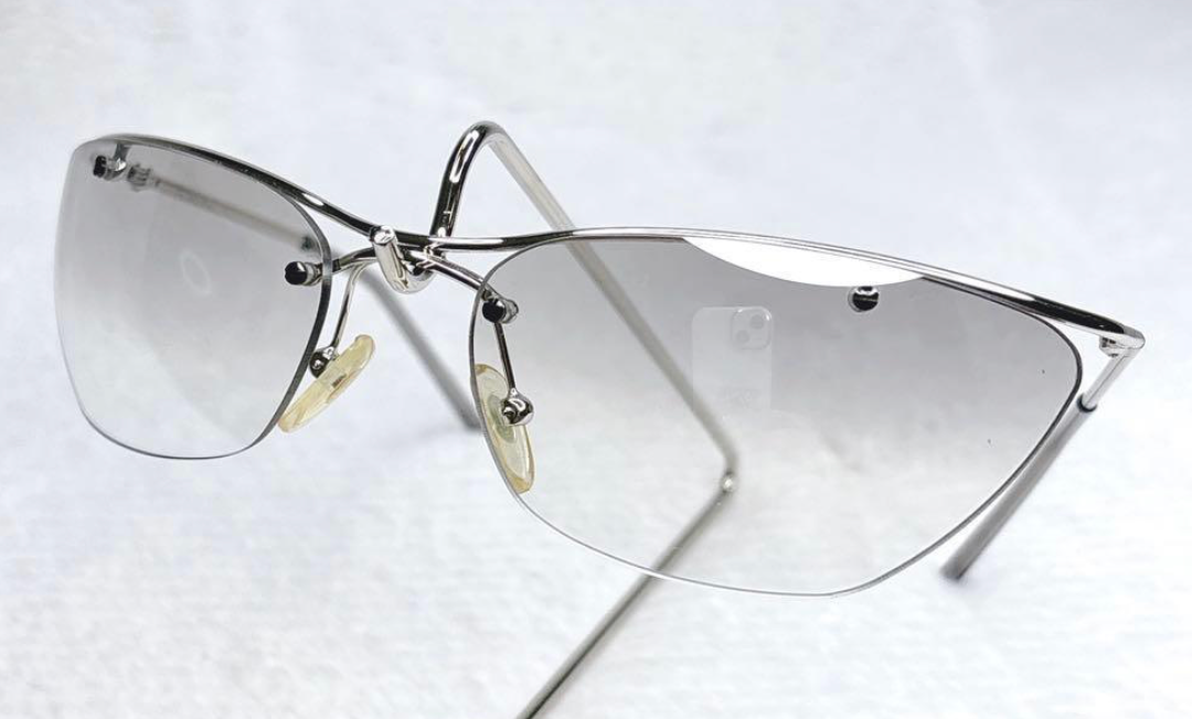 Christian Dior 1990s Flash Silver Frame Sunglasses