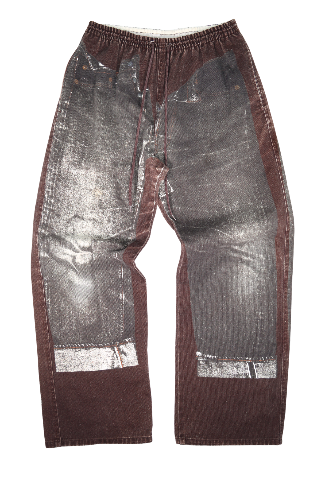 Gaultier Jeans Canvas Printed Easy "Jeans" Pants