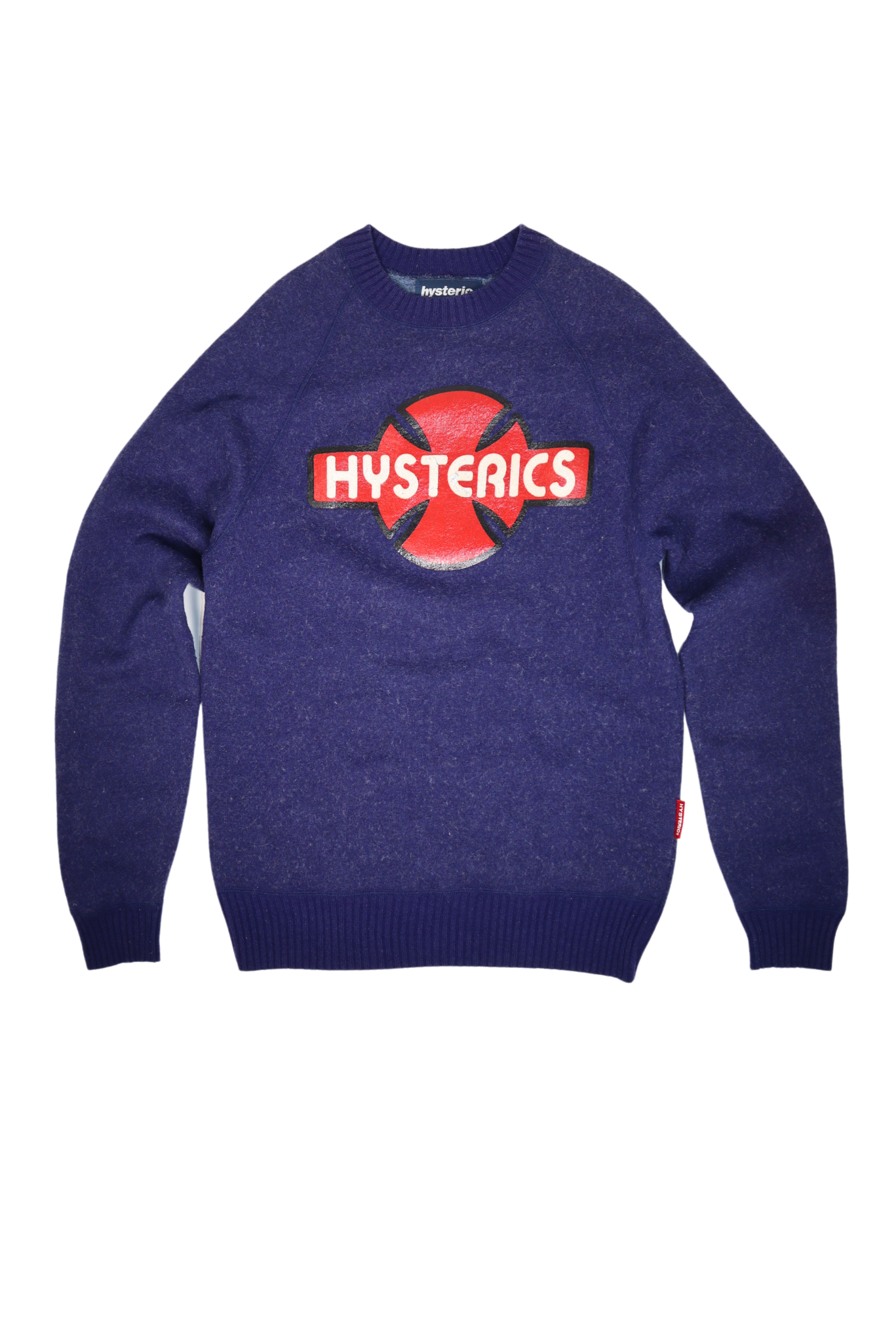 Vintage HYSTERIC GLAMOUR Indy Logo Navy Wool Sweater