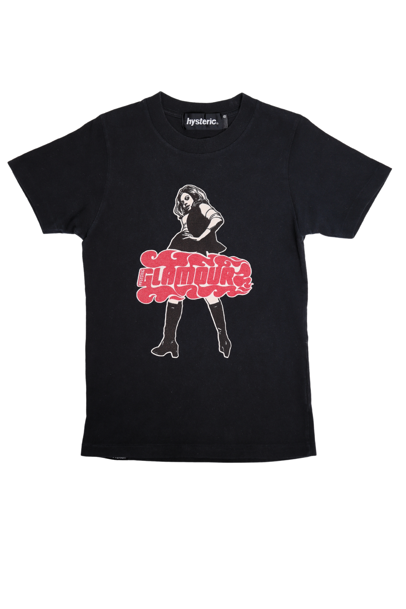 Rare Hysteric Glamour 70's Girl Black T-Shirt