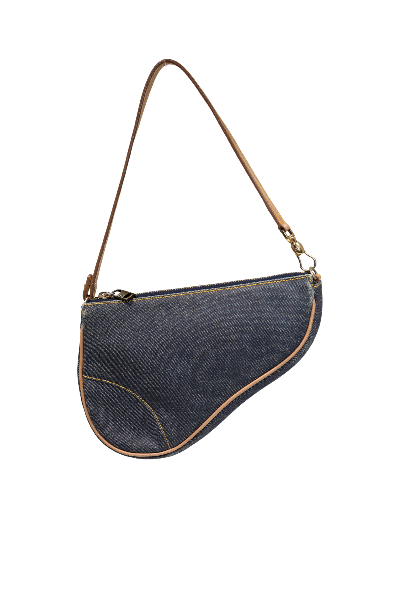 Christian Dior 2001 Collection Denim Saddle Bag