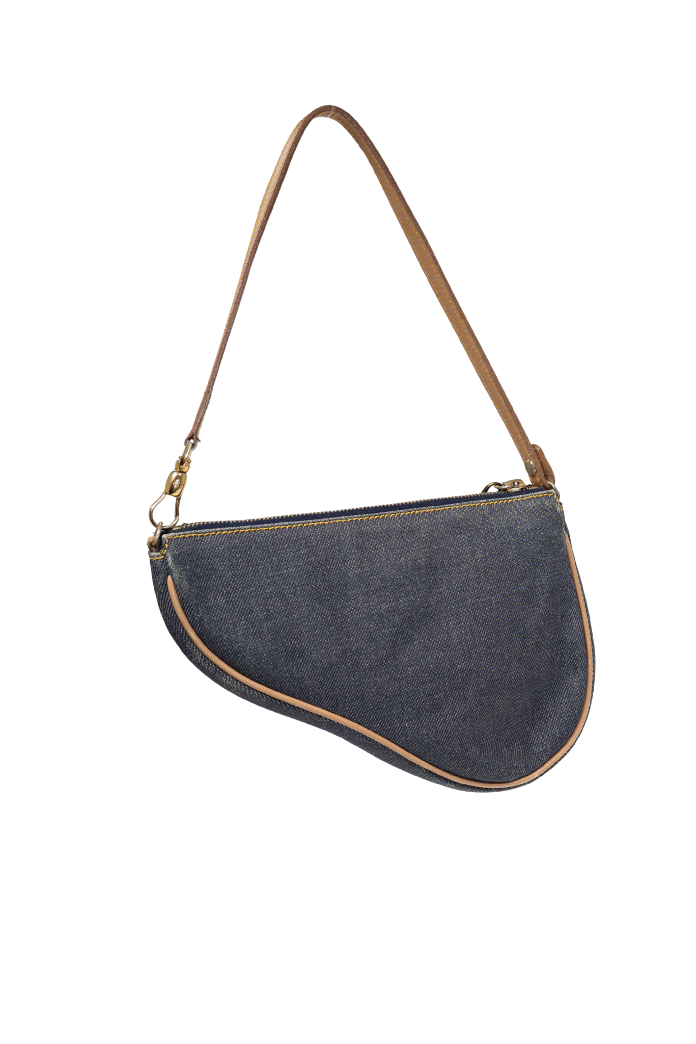 Christian Dior 2001 Collection Denim Saddle Bag