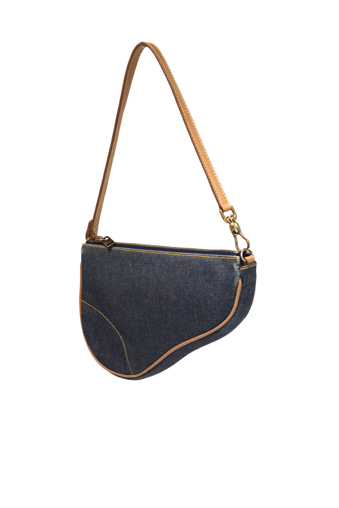 Christian Dior 2001 Collection Denim Saddle Bag