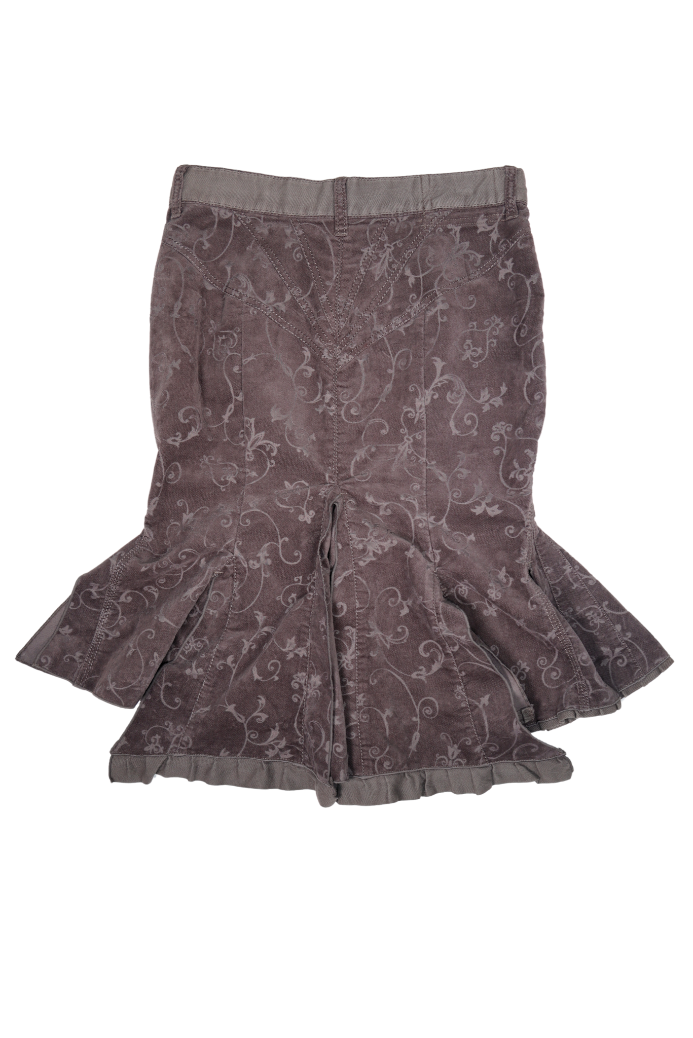 Marithe Francois Girbaud Slate Flared Mermaid Skirt