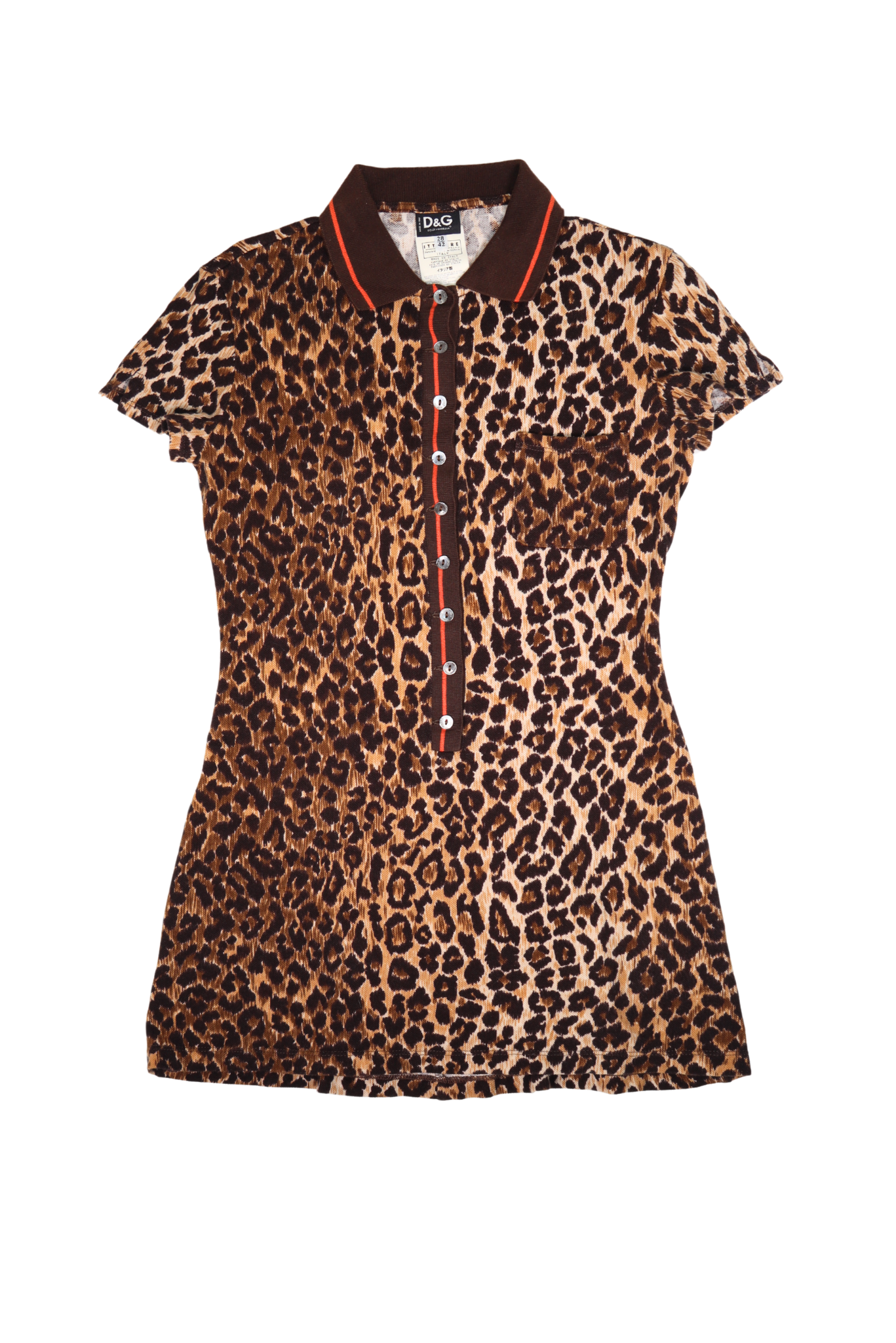 Vintage D&G Cheetah Polo Mirco Mini Dress