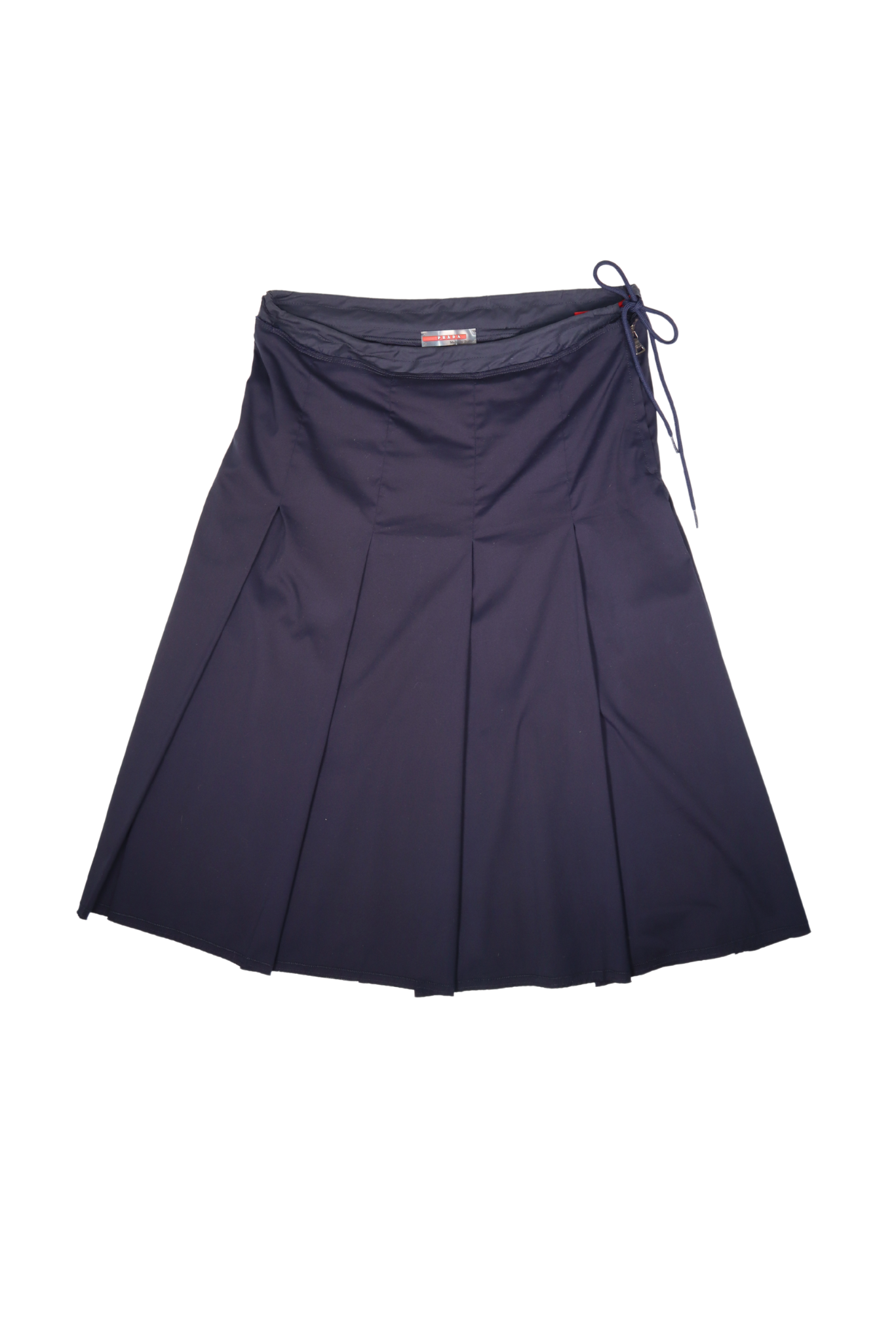 Vintage Prada Sport Navy Pleated Midi Skirt