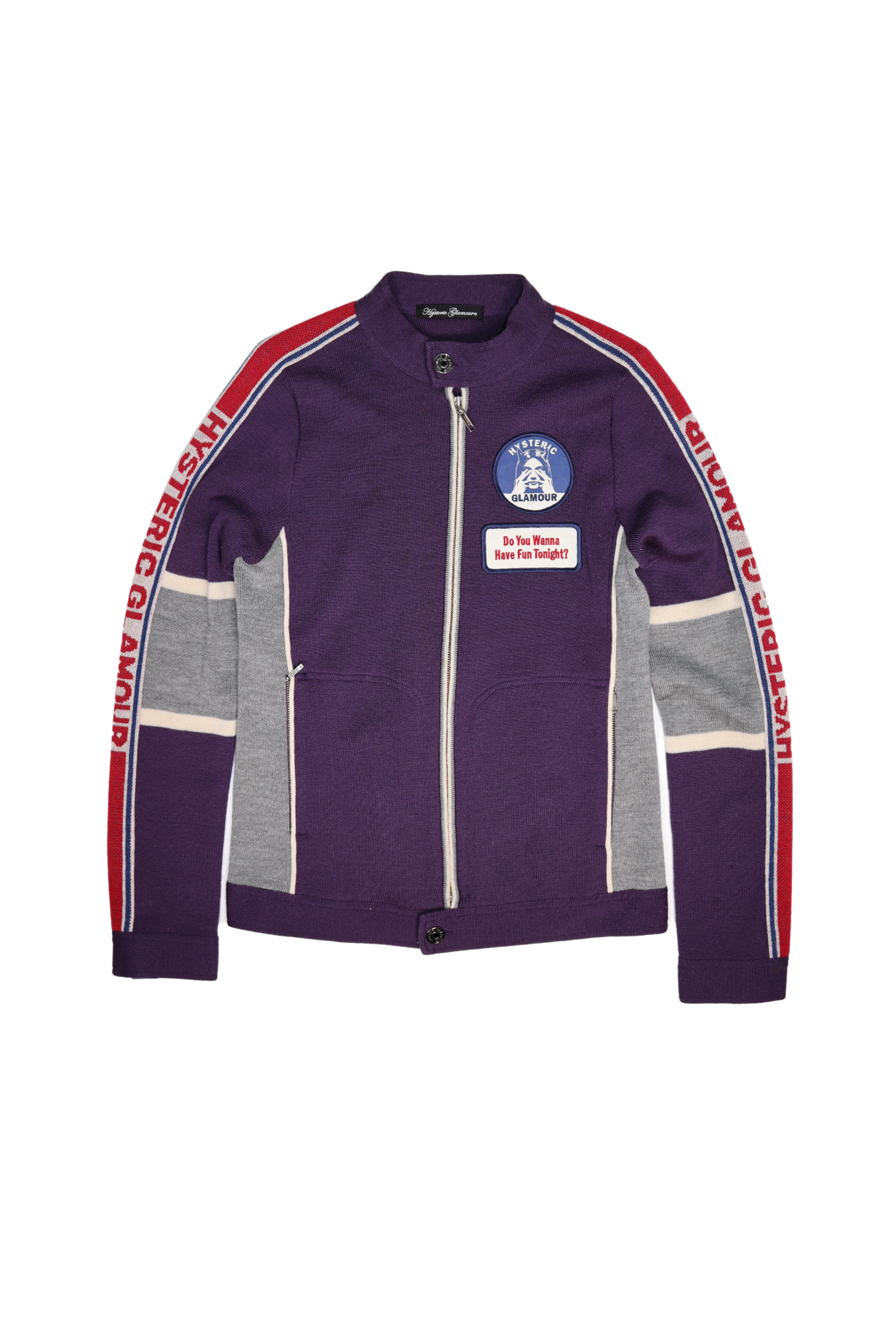 1990s Hysteric Glamour Knit Track "Rock Steady" Moto Jacket