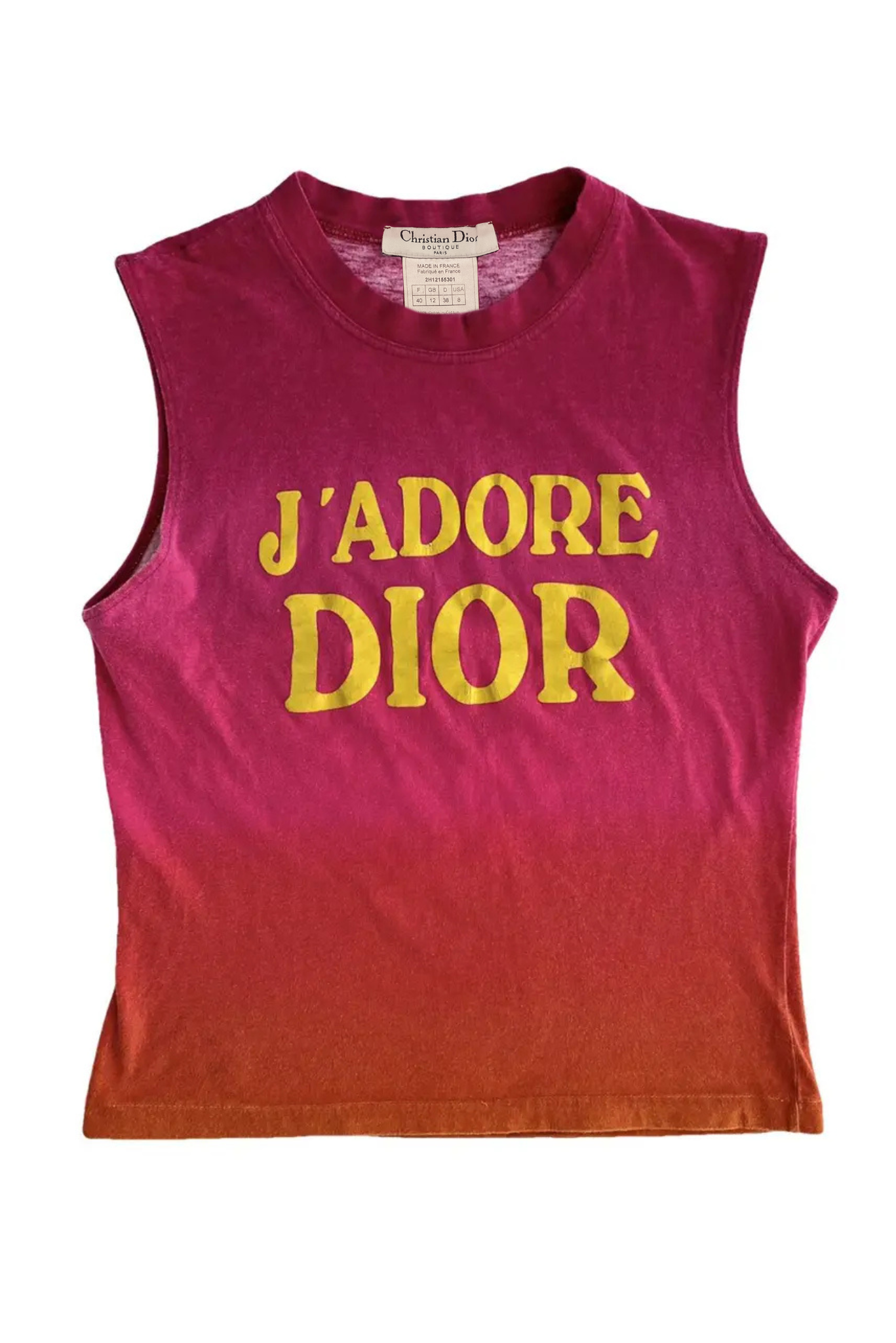 Christian Dior 2002 J'adore Dior Ombre Tank Top