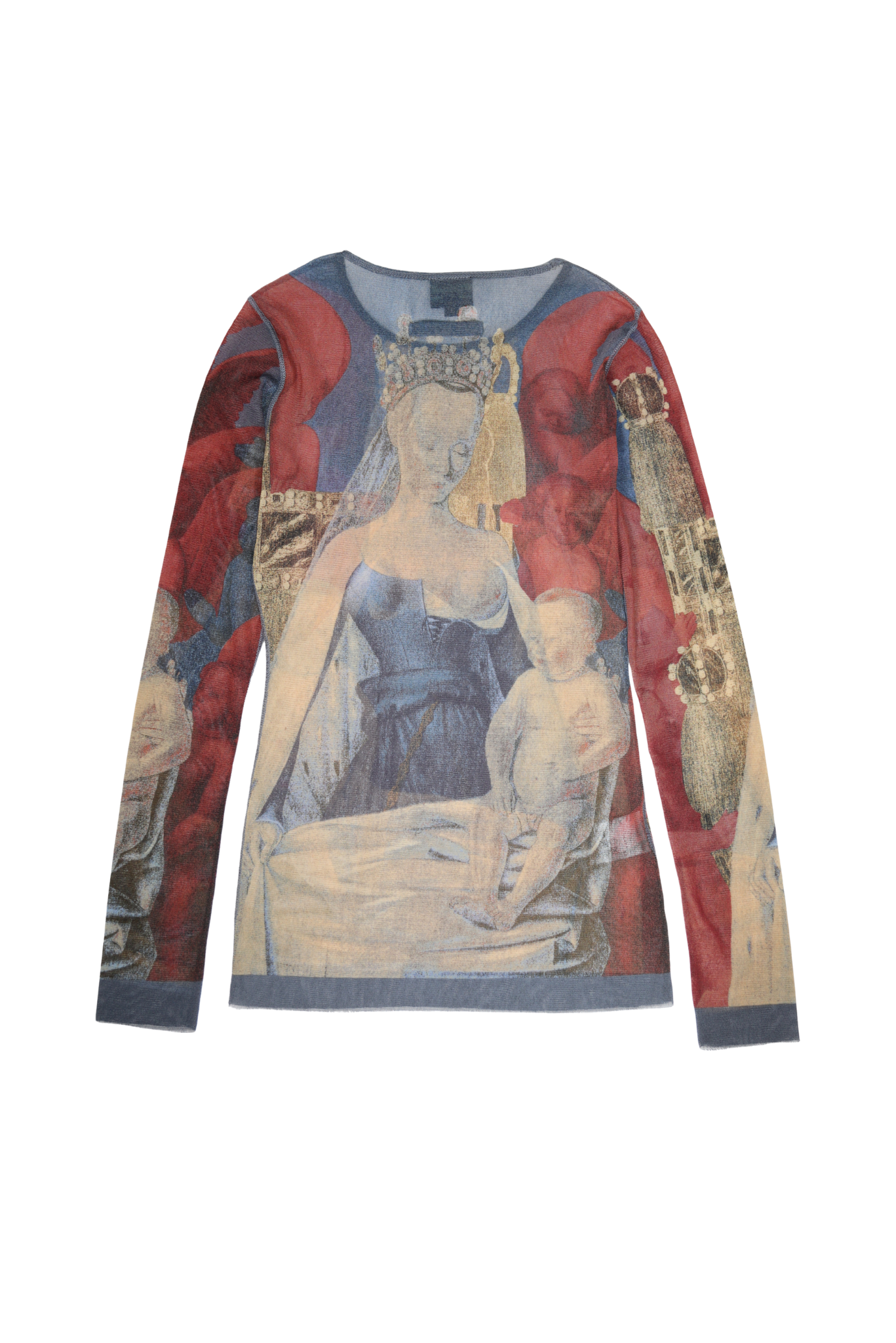 Jean Paul Gaultier S/S 1995 Fouquet "Virgin and Child" Mesh Longsleeve