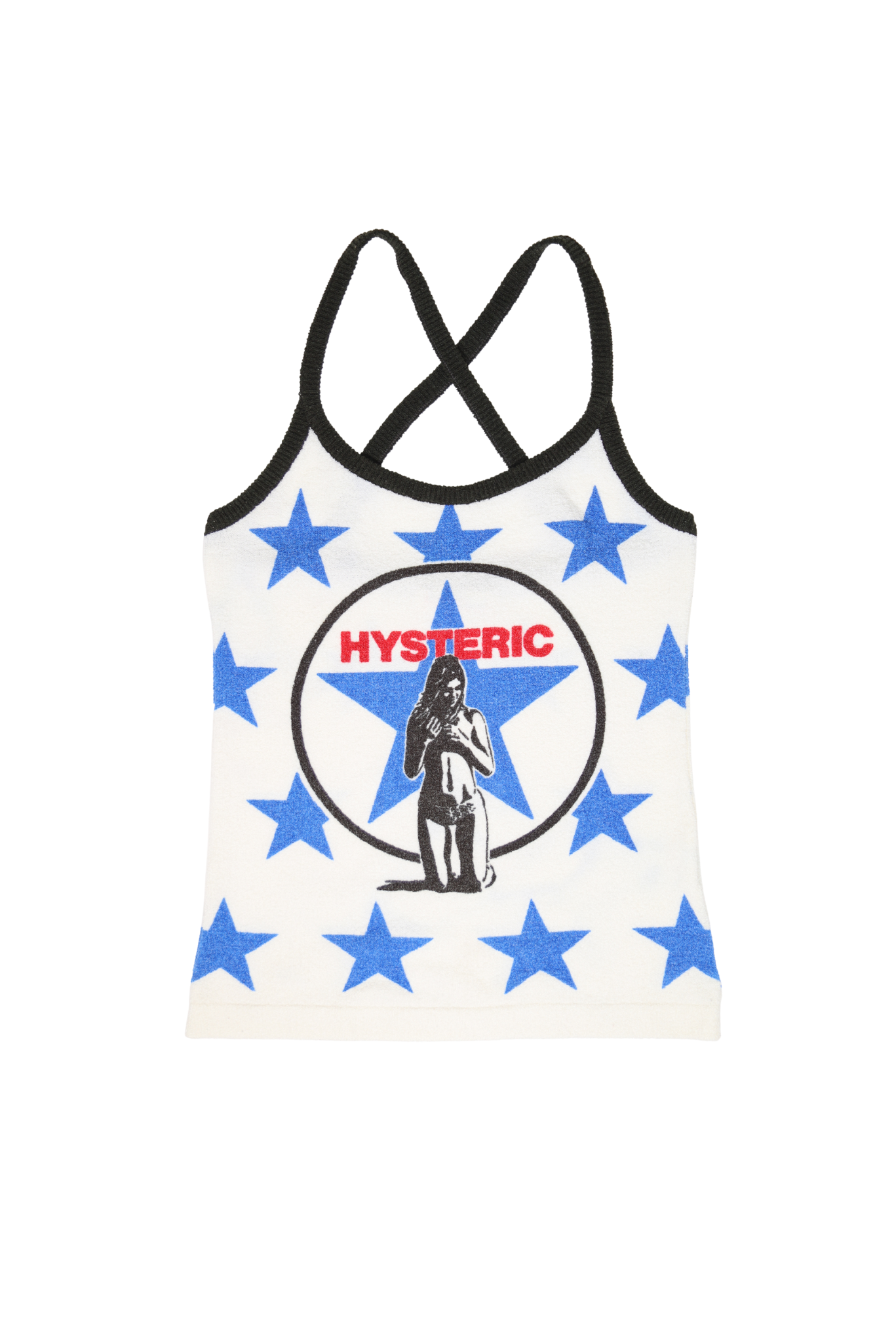 Rare Hysteric Glamour 1990s Terry Blue Star Babe Tank Top