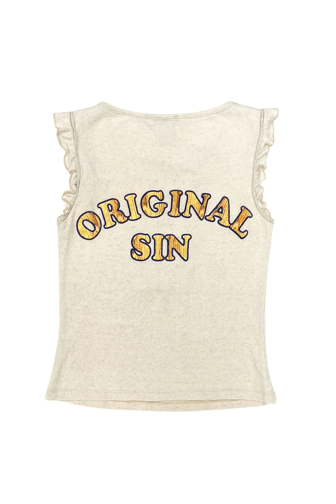 RARE D&G "Super Natural Original Sin" Lace-Up Tank Top