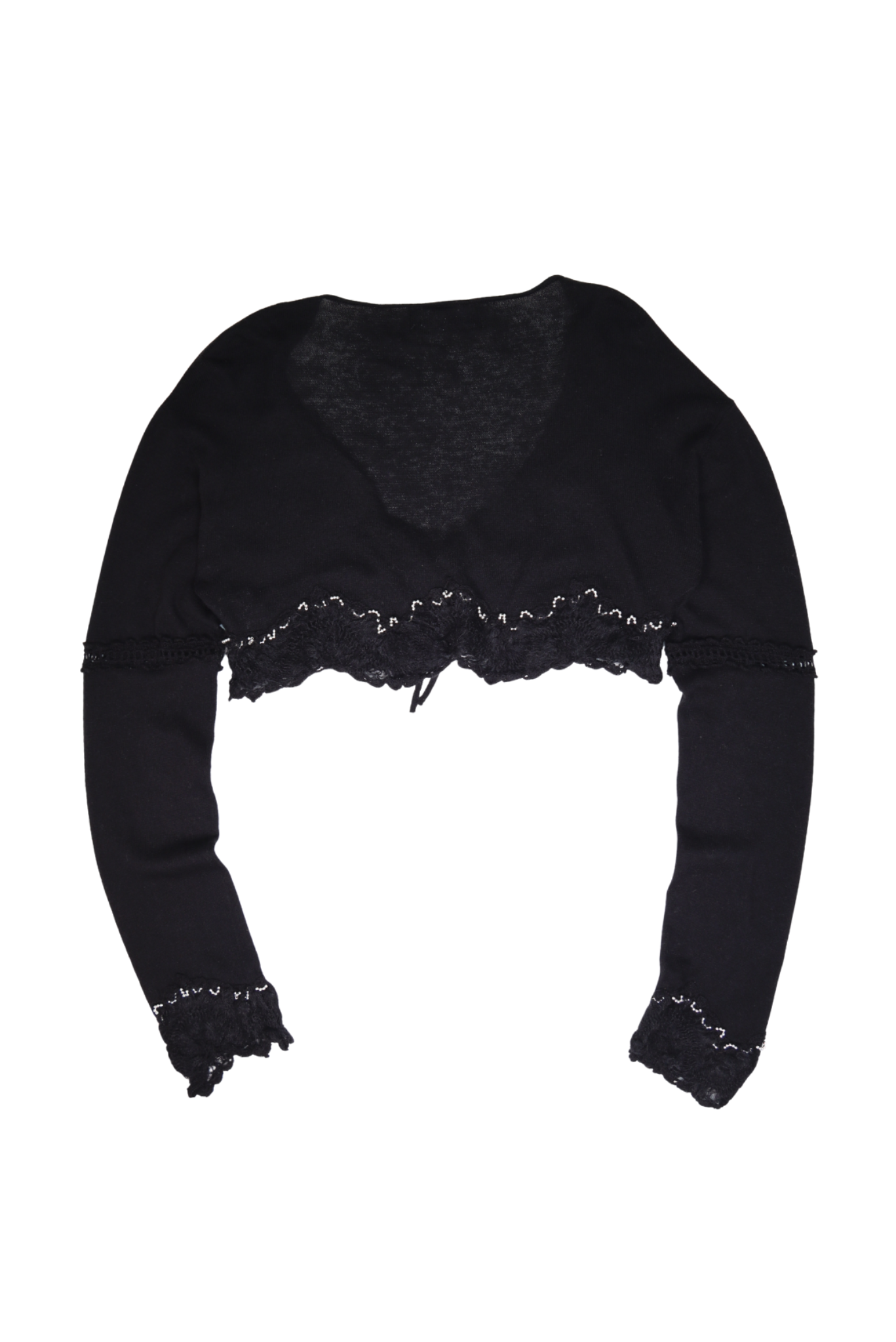 Vintage Hysteric Glamour Cropped Cardigan with Mohair & Beaded Details