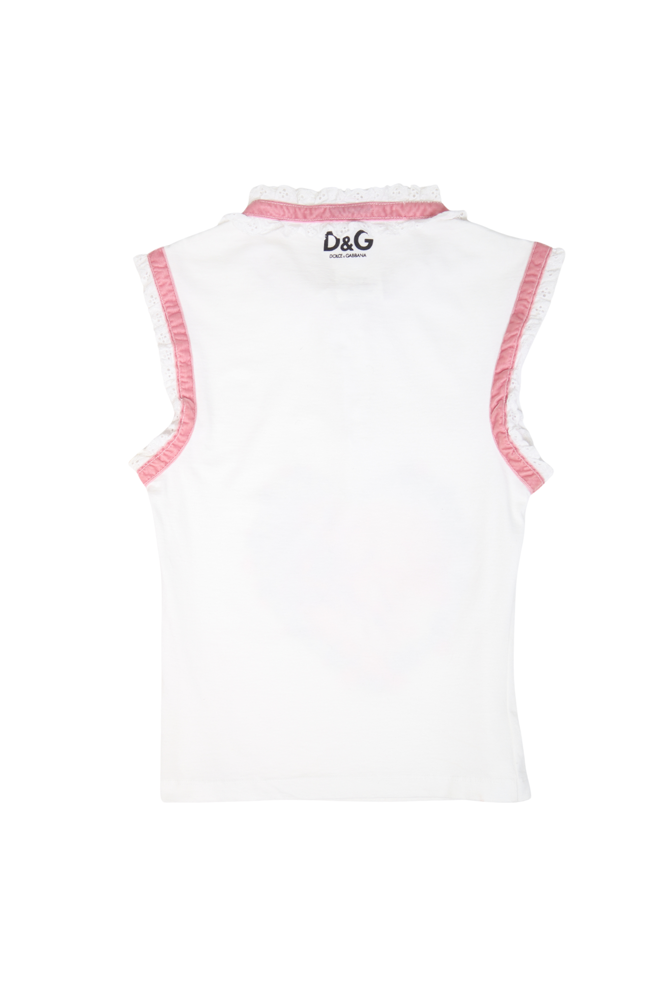 Rare Vintage Dolce & Gabbana White Cherub Print Tank