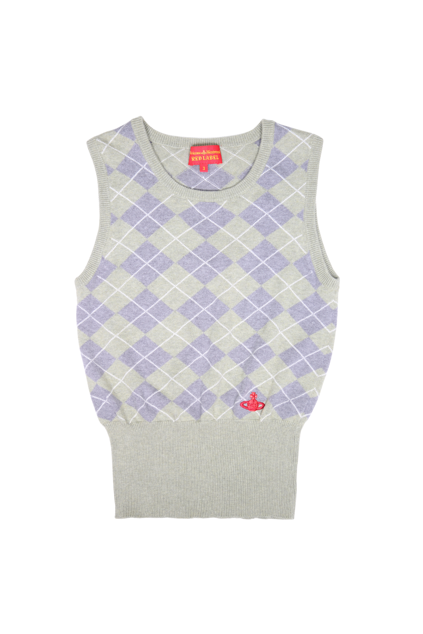 Vivienne Westwood Orb Logo Argyle Wool Vest
