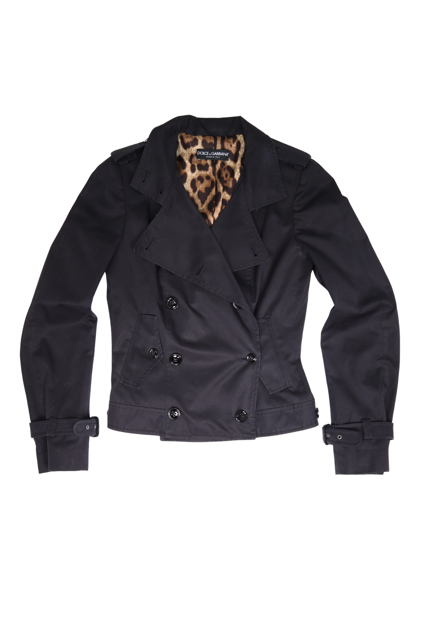 Vintage D&G Black Cropped Trench Jacket