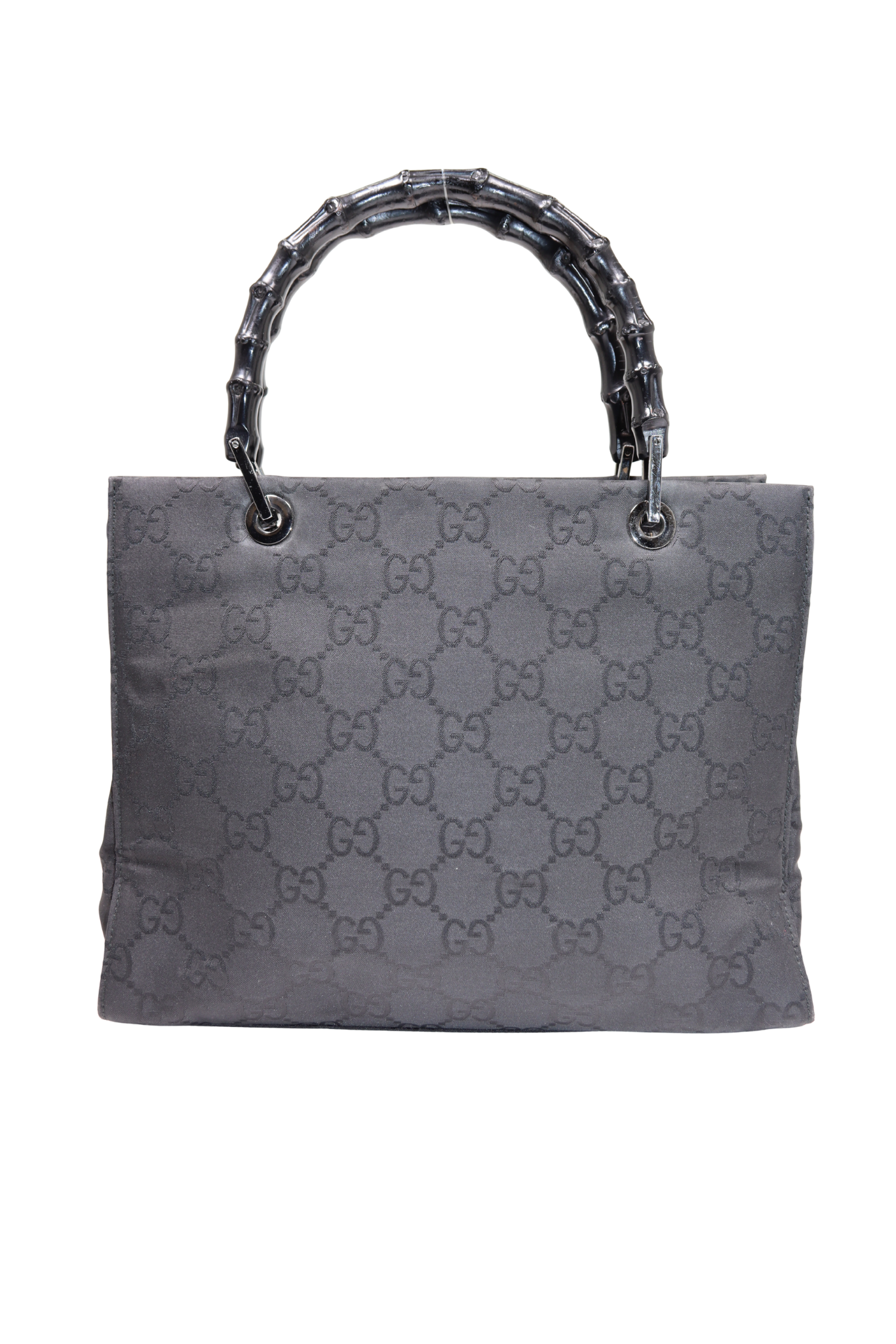 Vintage GUCCI Tom Ford Bamboo Handle Monogram Canvas Bag