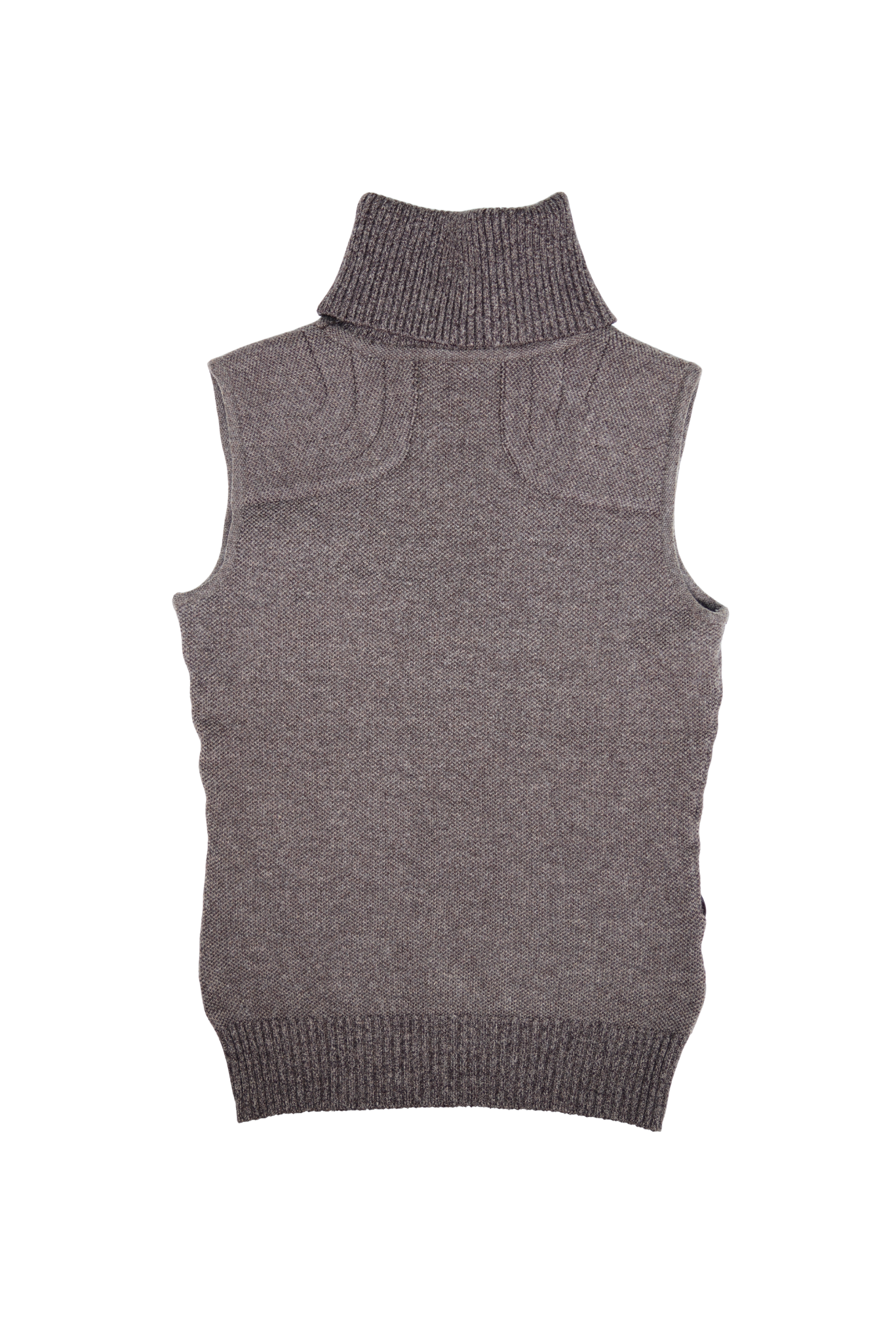 Vintage Christian Dior Wool With Leather Pocket Turtleneck Vest