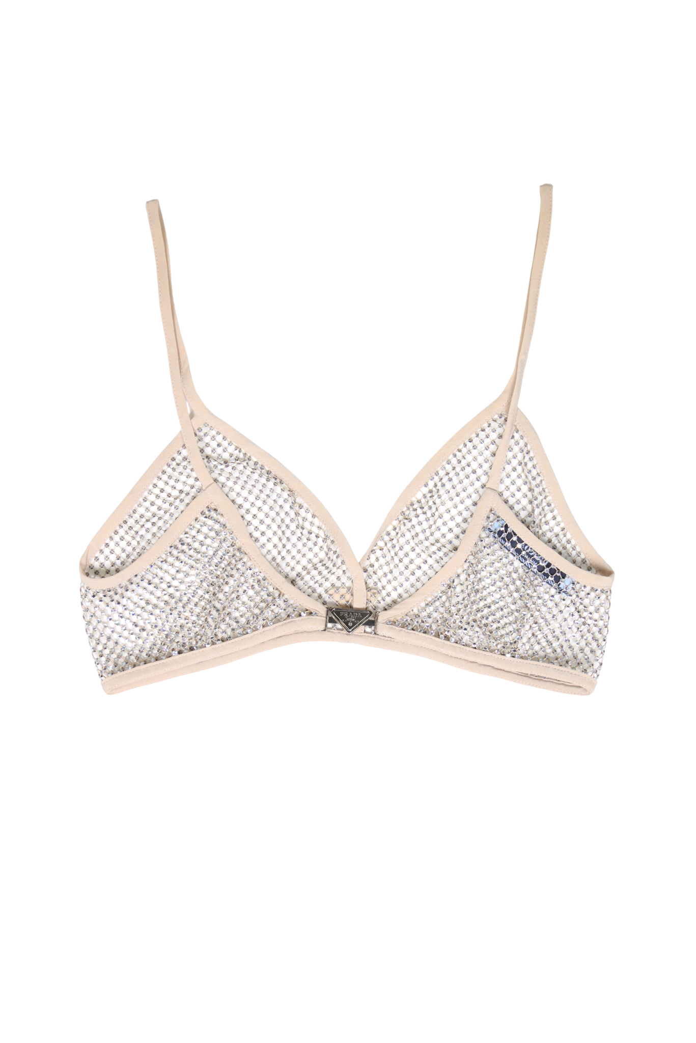 Rare Prada Milano Mesh Rhinestone Crystal Bra Top