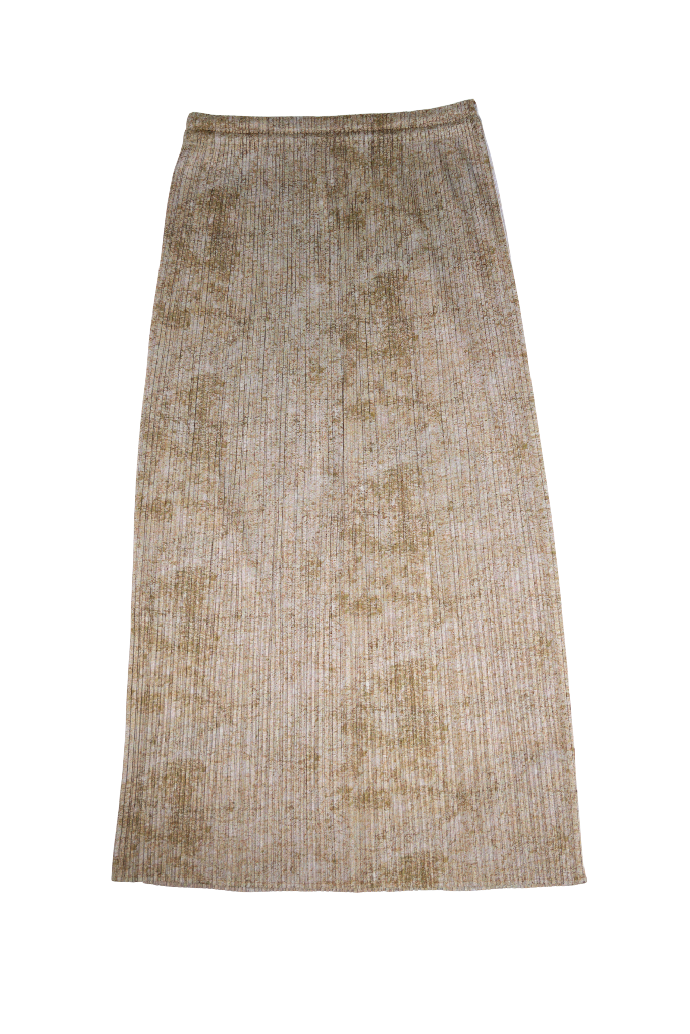 Rare Issey Miyake Pleats Please Japanese Scenic Print Pleated Tube Skirt