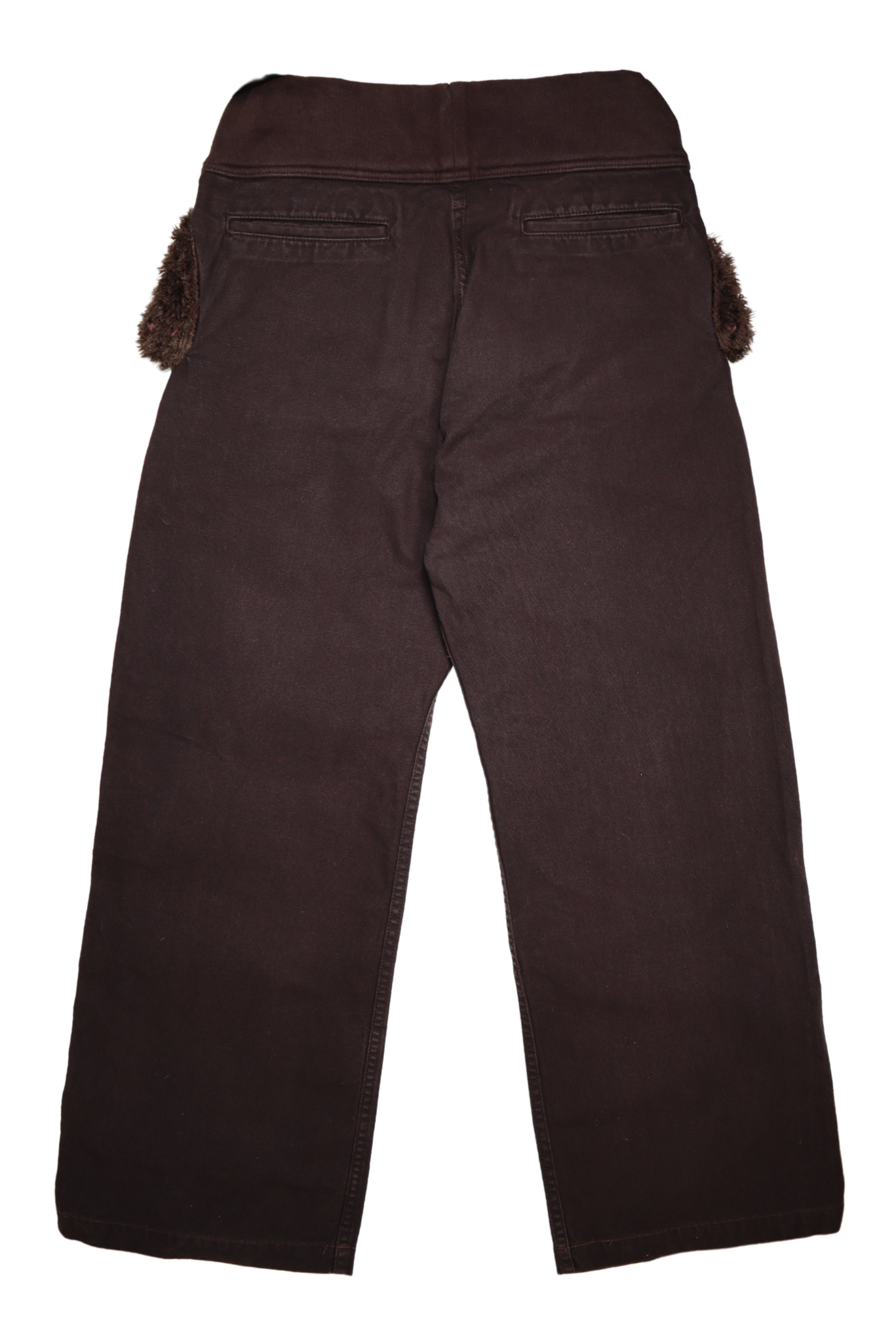 KAPITAL KOUNTRY DRAWSTRING BROWN FUR TRIM POCKET PANT